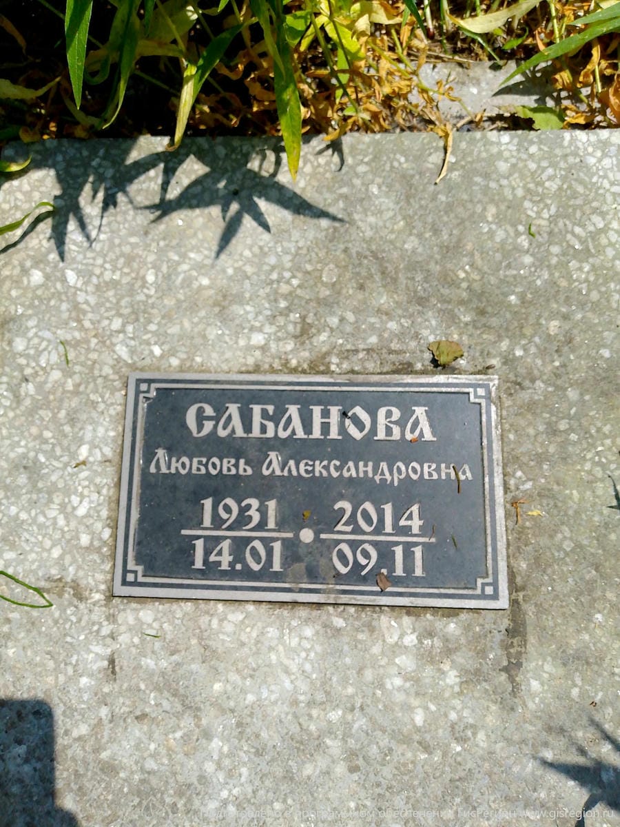 Сабанова Любовь Александровна