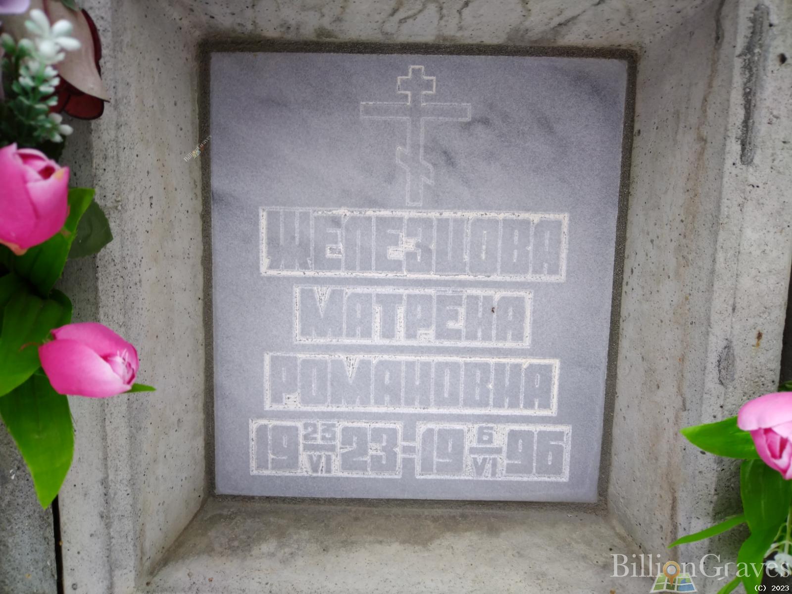 Железцова Матрена Романовна
