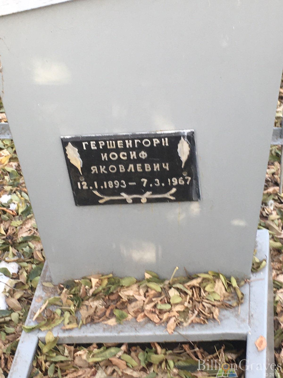 Гершенгорн Иосиф Яковлевич