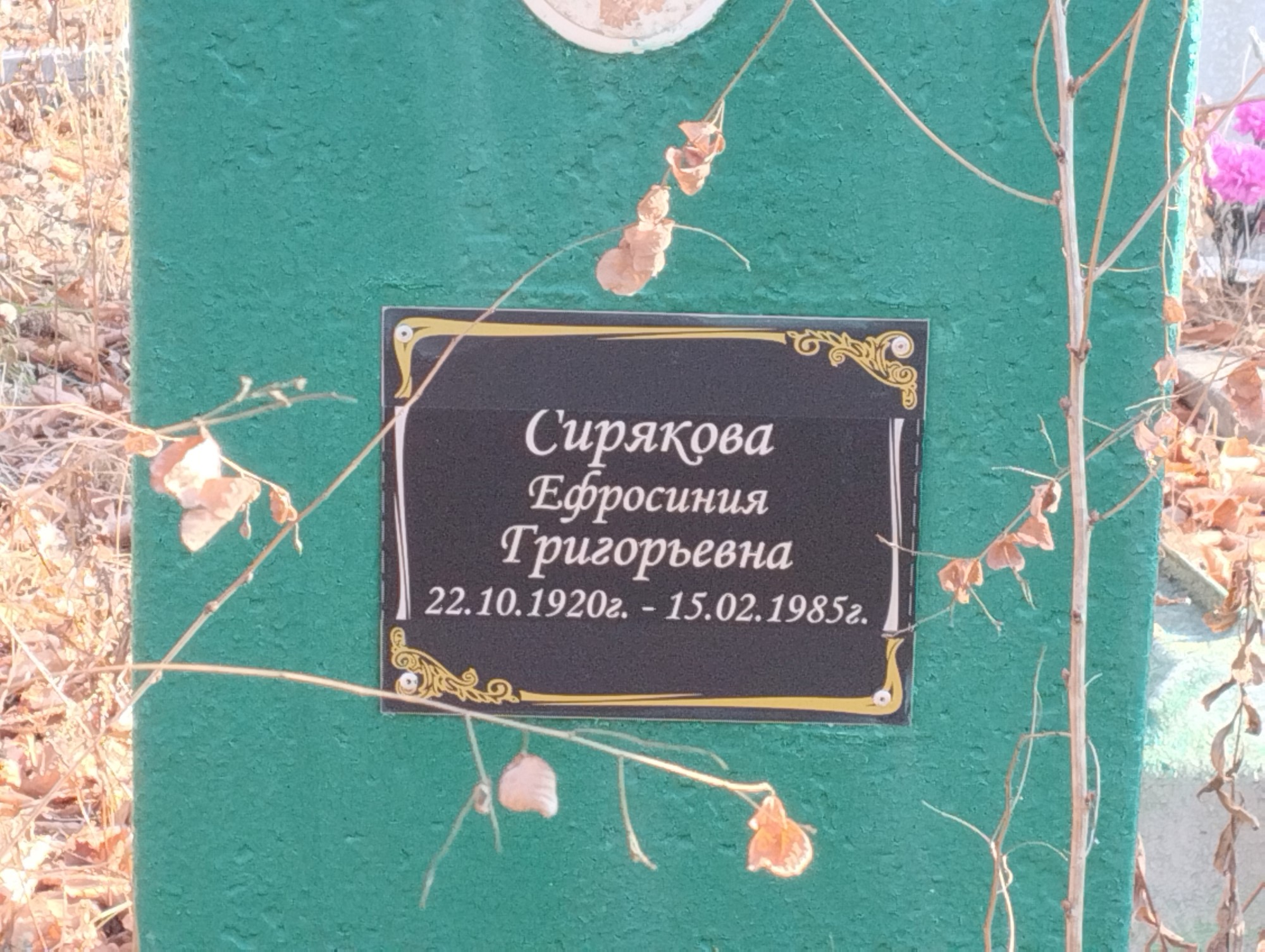 Сирякова Ефросиния Григорьевна