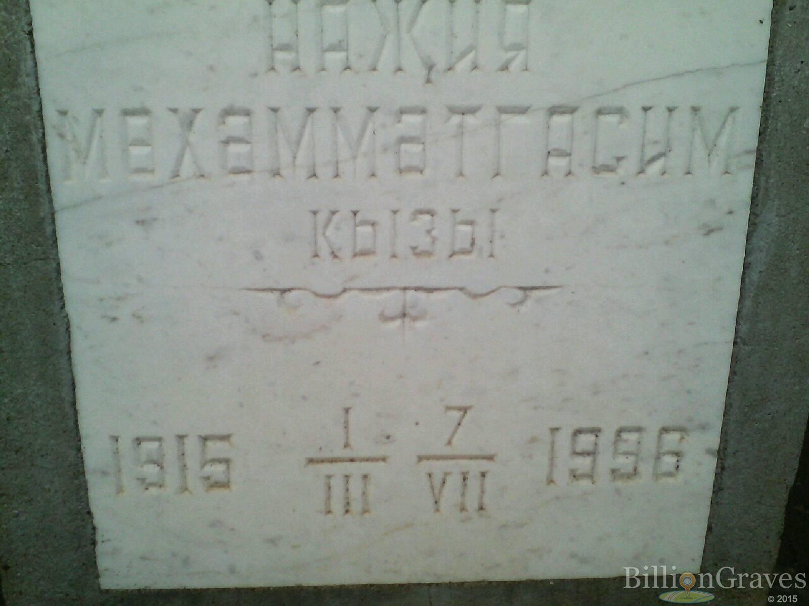 Галиева Нажия Мэхэматгасим