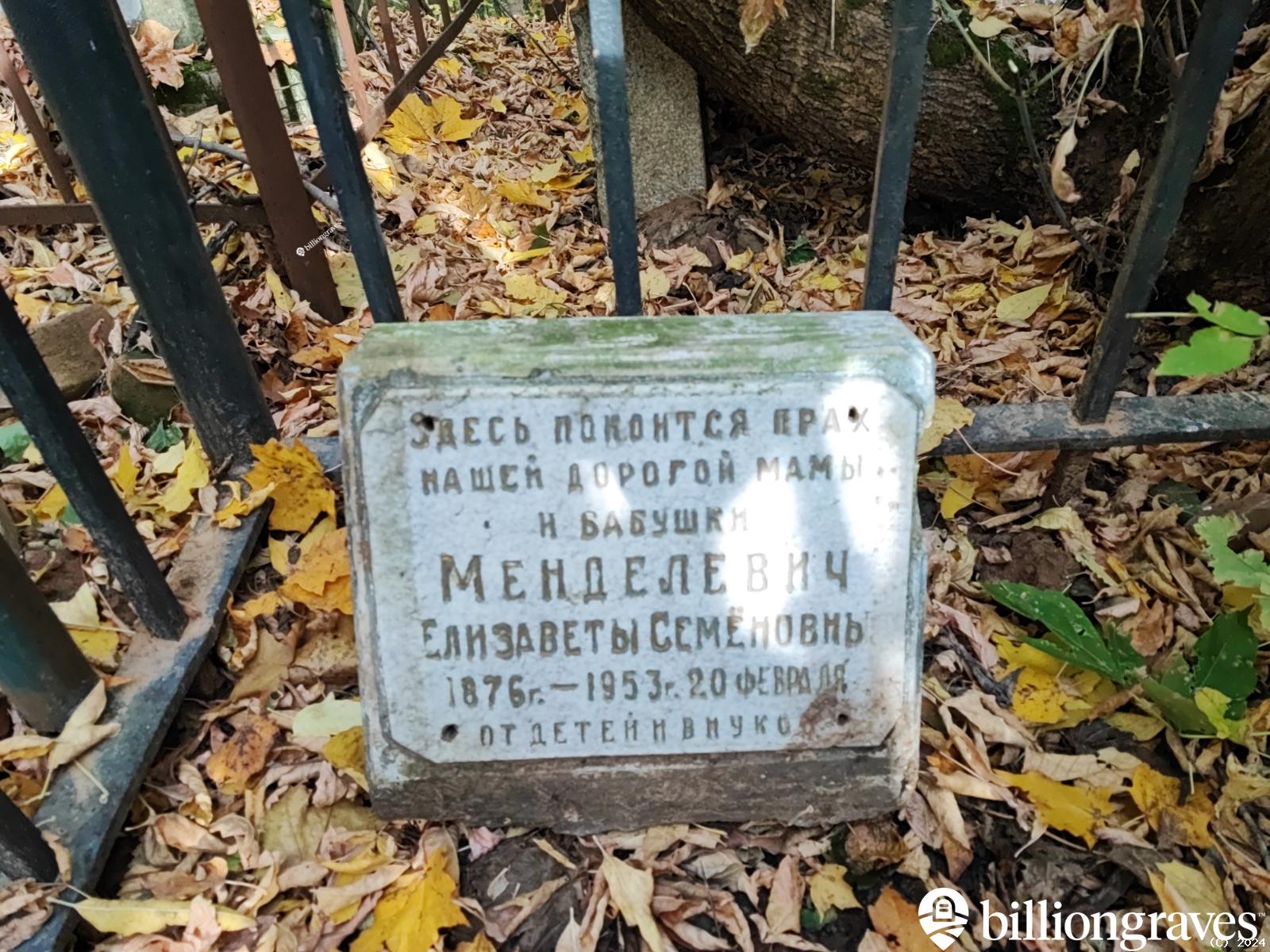 Менделевич Елизавета Семёновна
