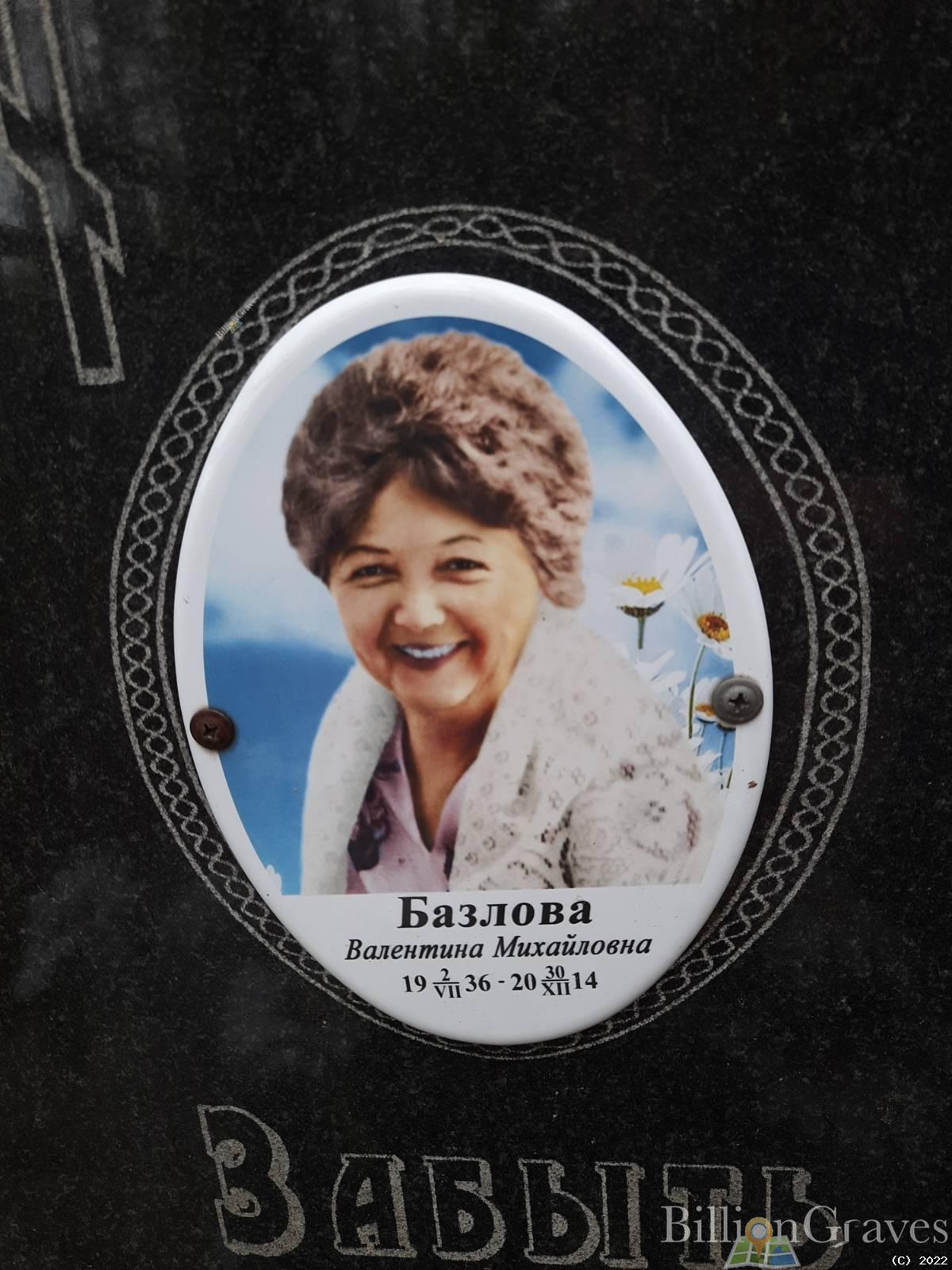 Базлова Валентина Михайловна
