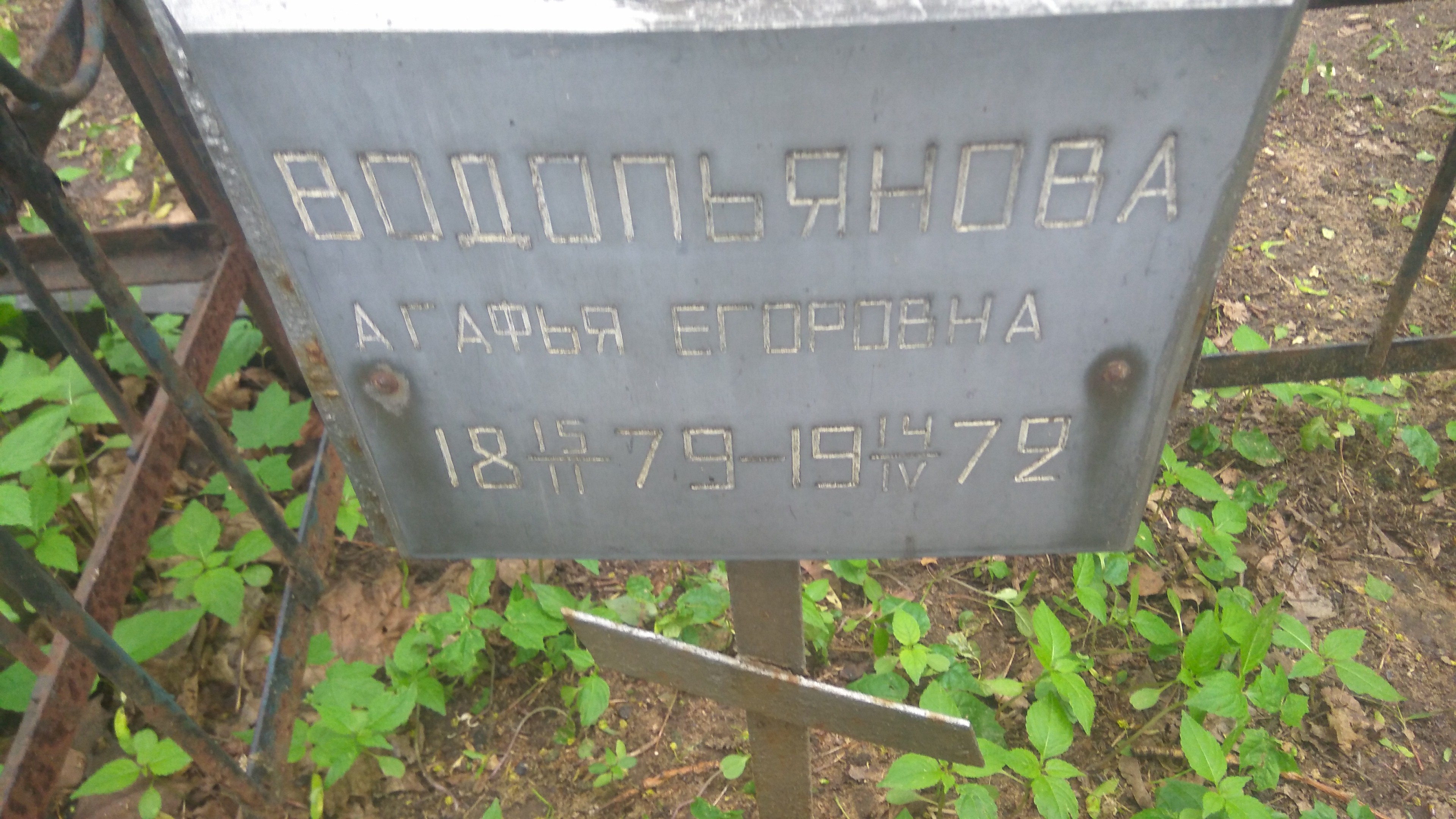 Водопьянова Агафья Егоровна