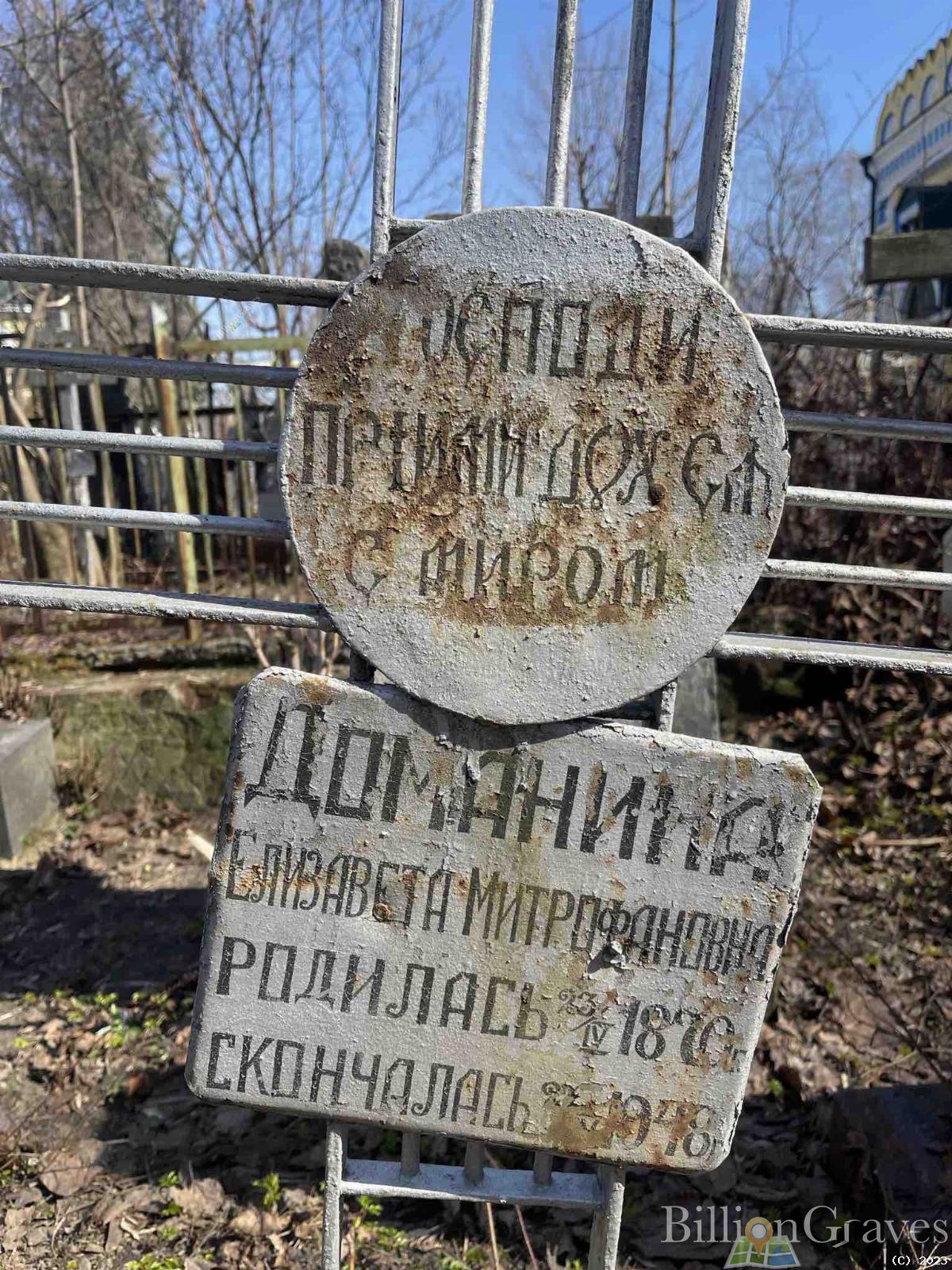 Доманина Елизавета Митрофановна