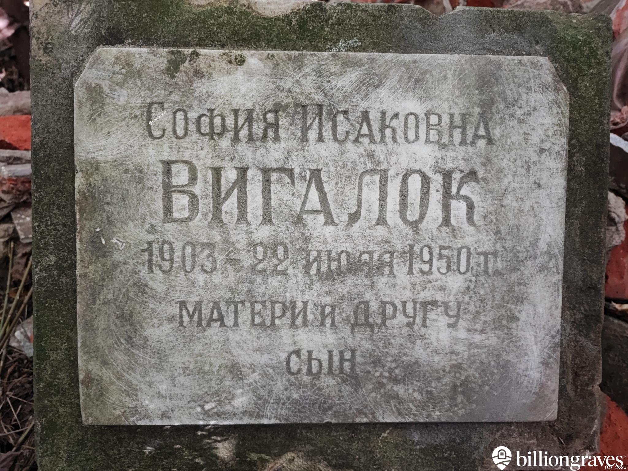 Вигалок София Исаковна