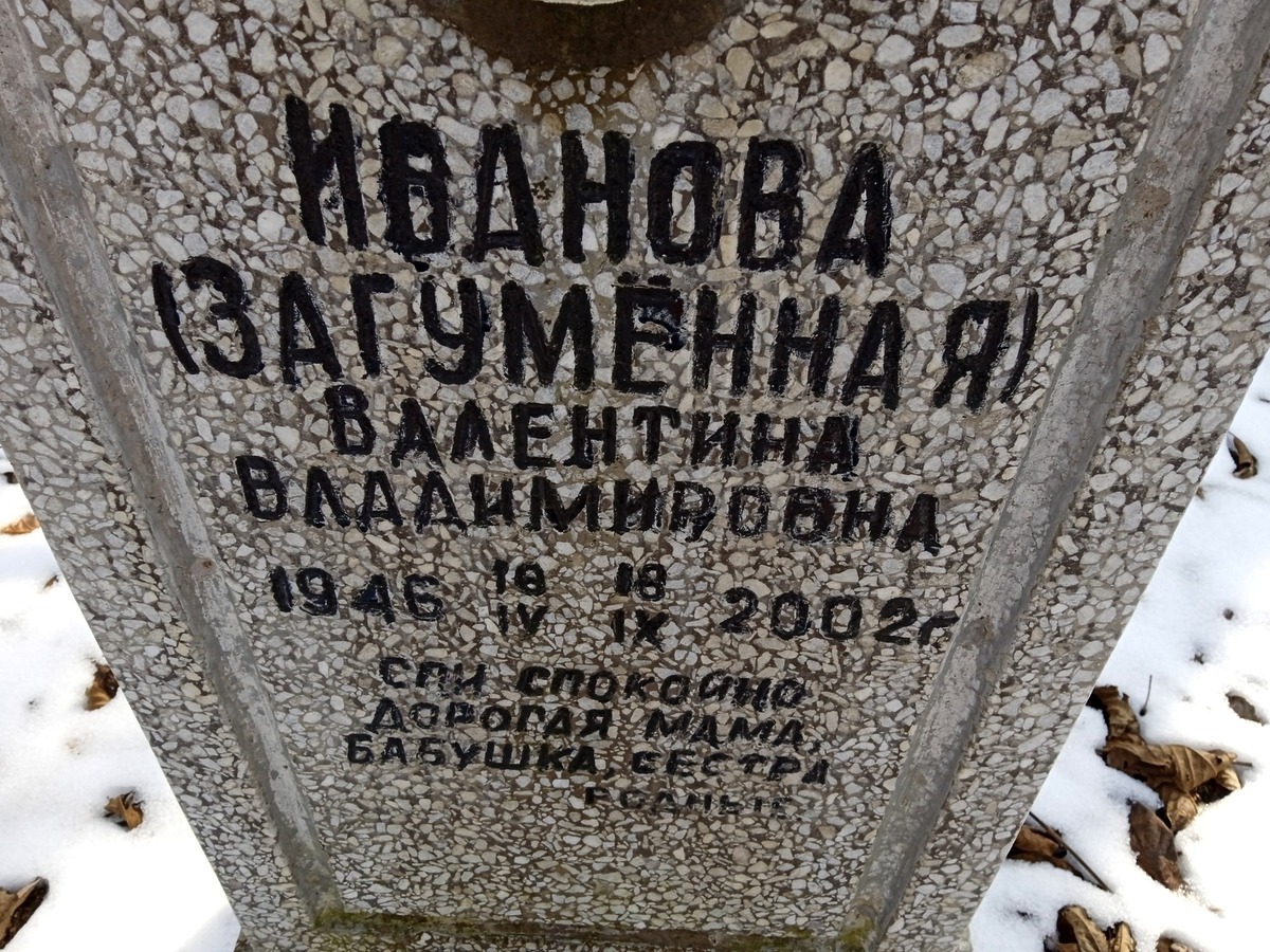 ИвановаЗагумённая Валентина Владимировна