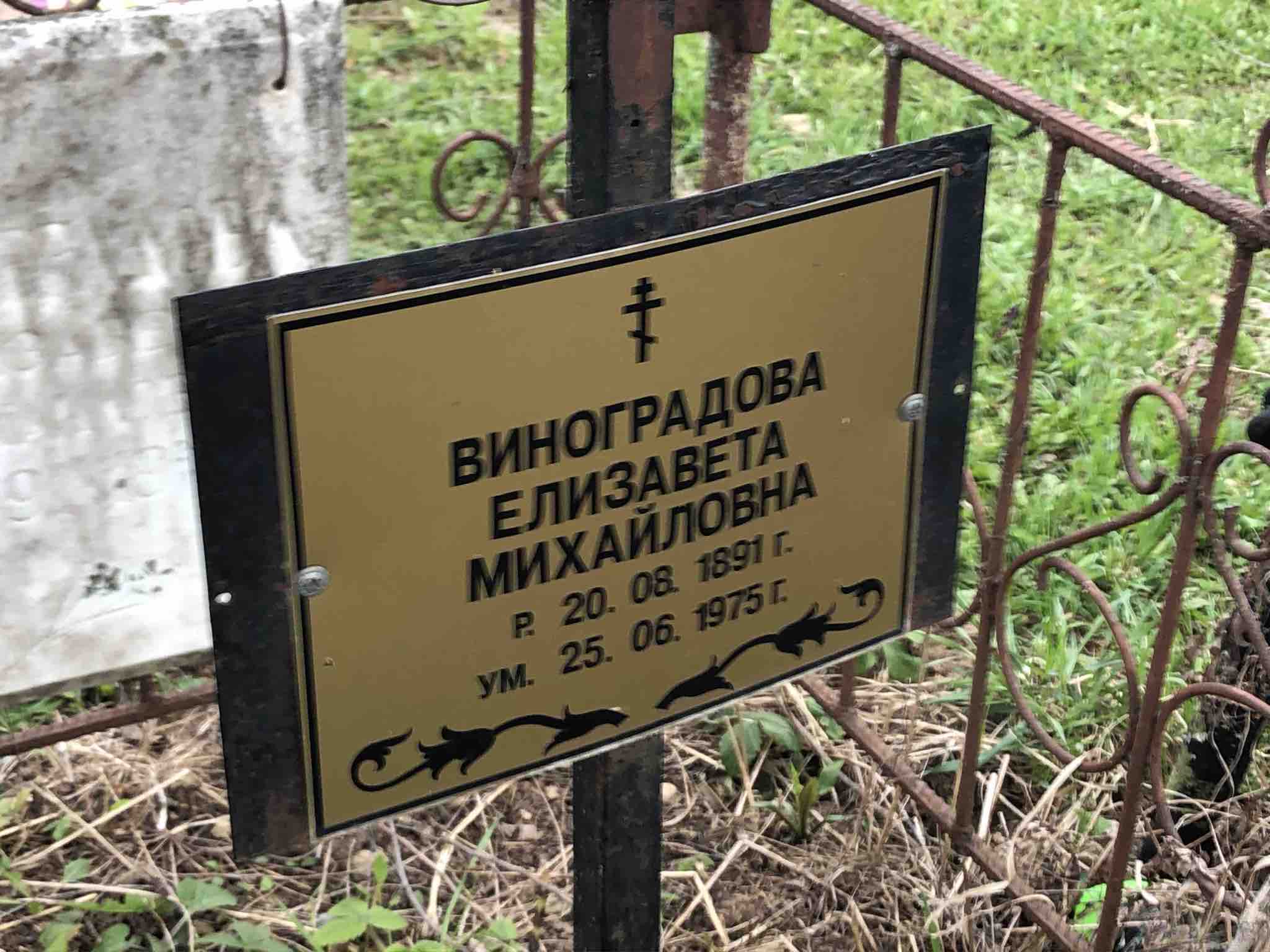 Виноградова Елизавета Михайловна