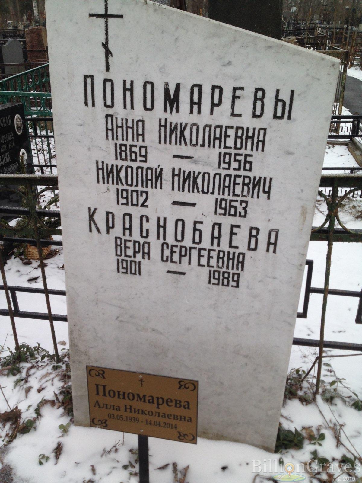 Пономарева Алла Николаевна