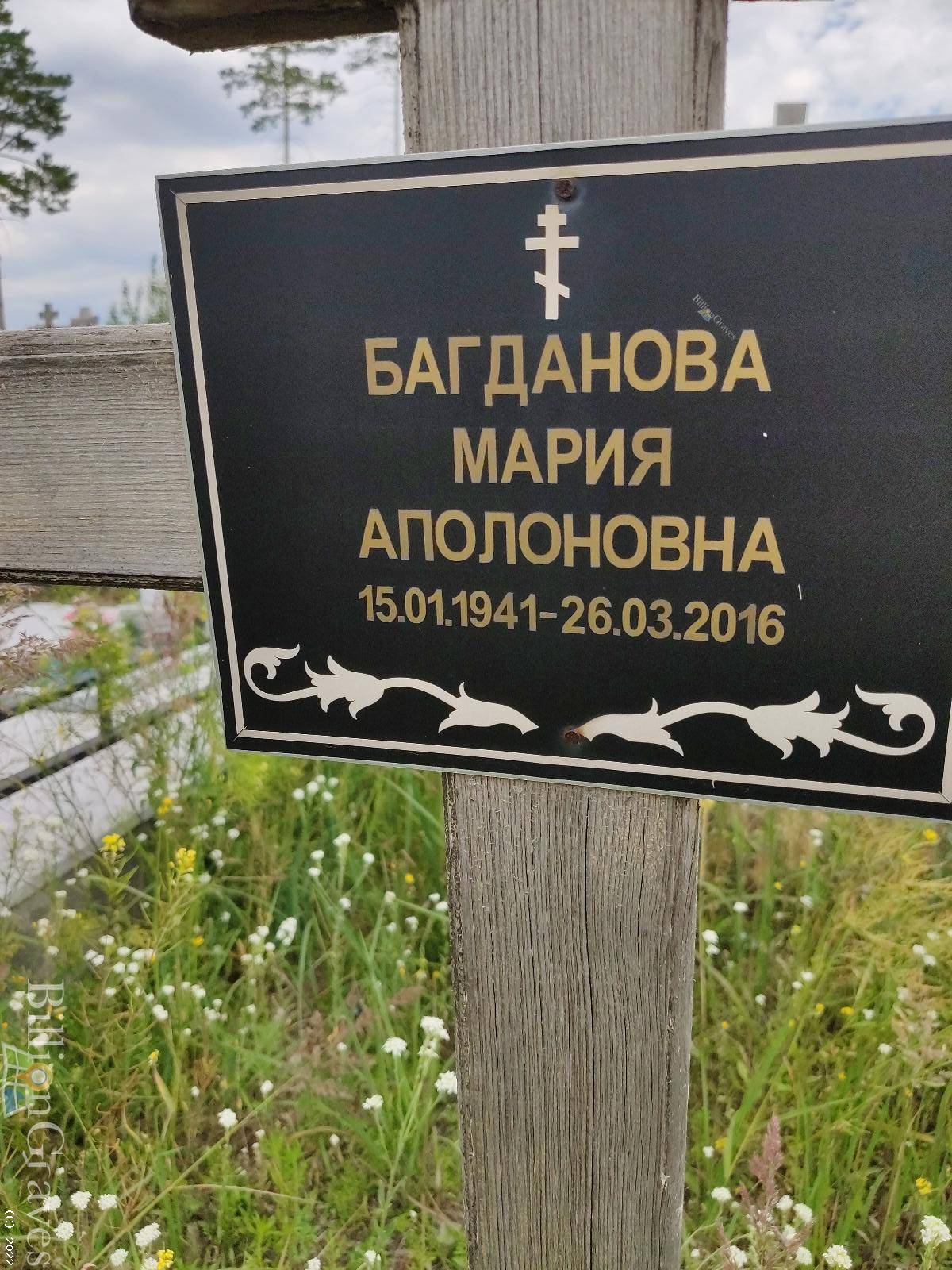Багданова Мария Аполоновна
