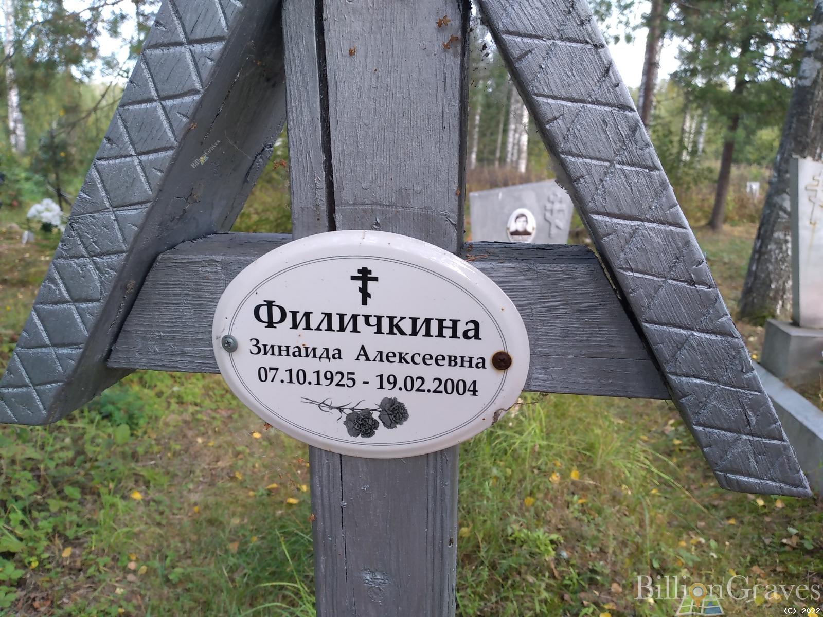 Филичкина Зинаида Алексеевна
