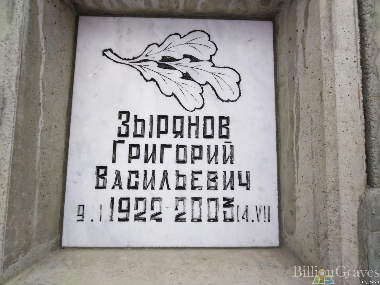 Зырянов Григорий Васильевич
