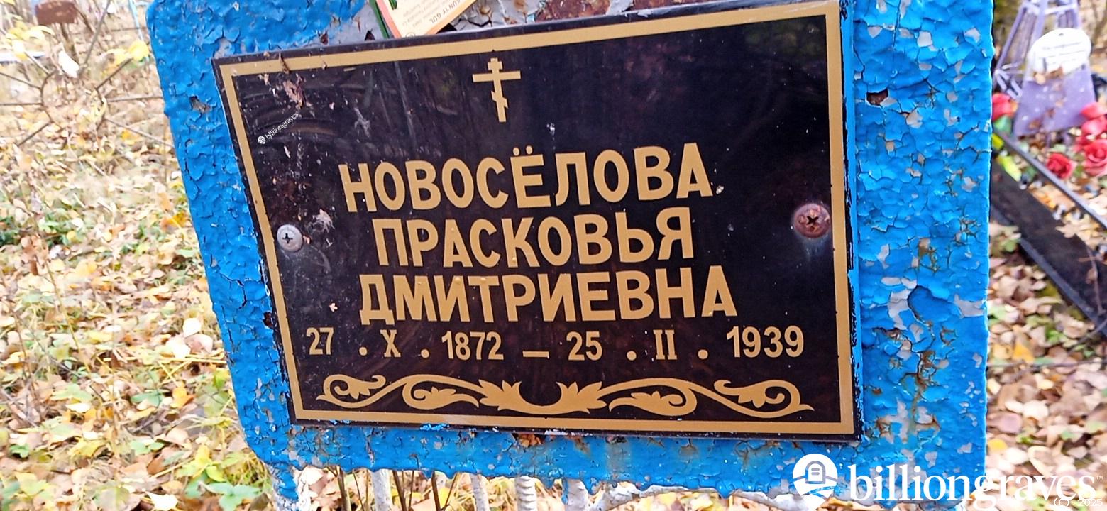 Новосёлова Прасковья Дмитриевна
