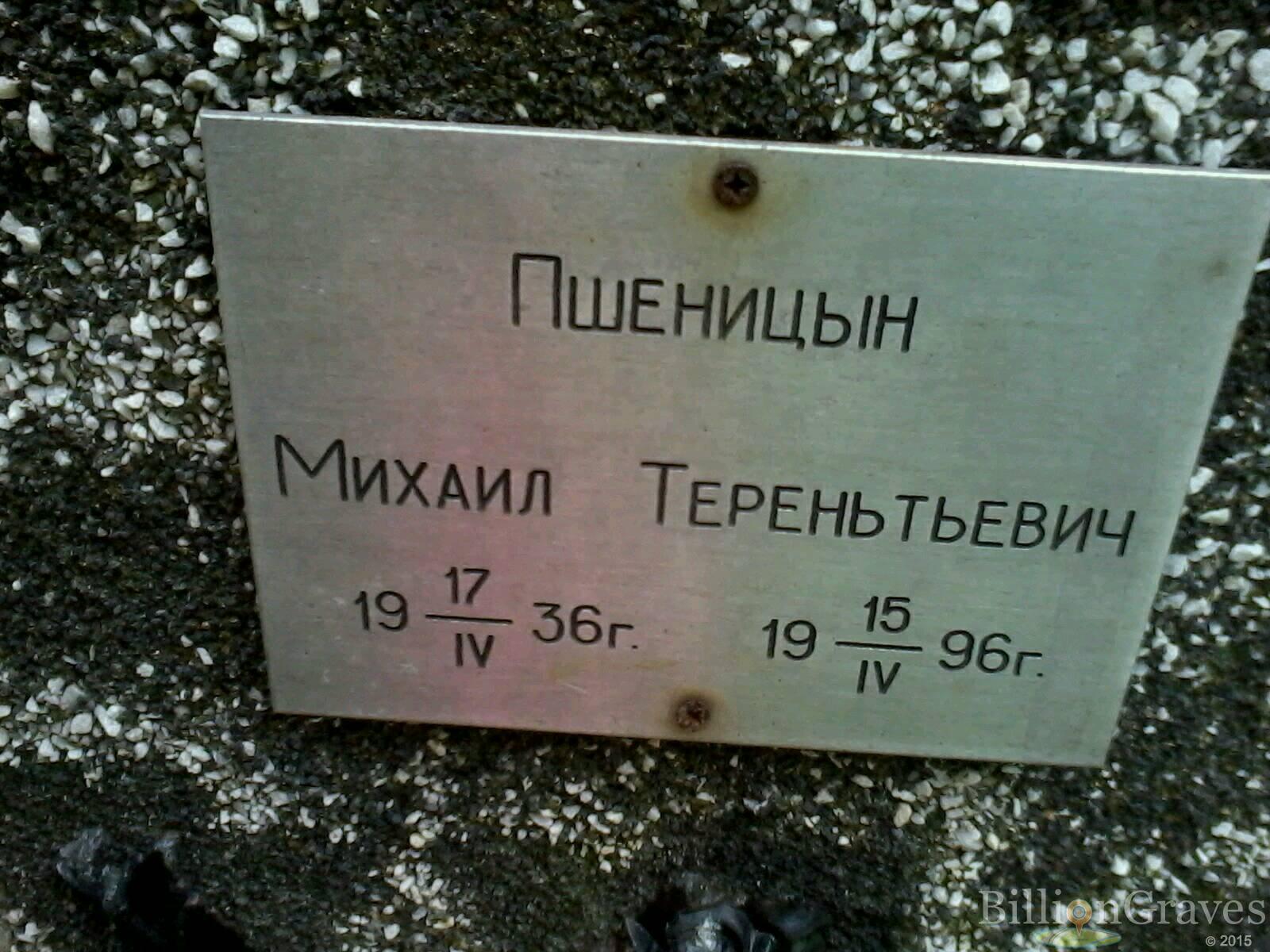 Пшеницын Михаил Тереньтьевич