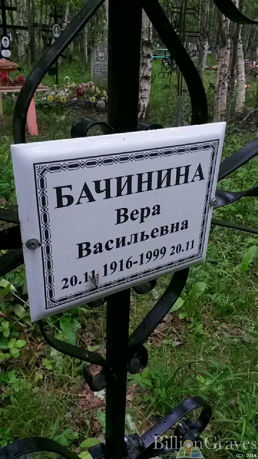 бачинина вера васильевна