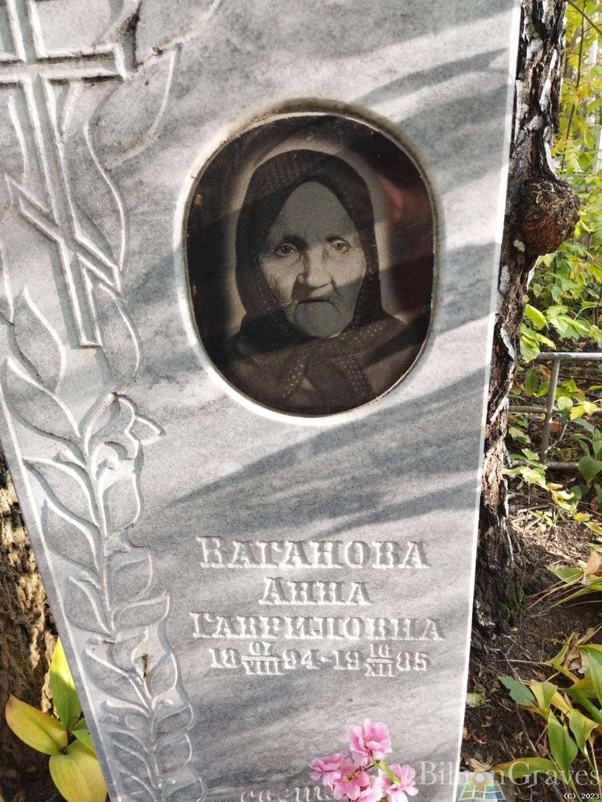 Ваганова Анна Гавриловна