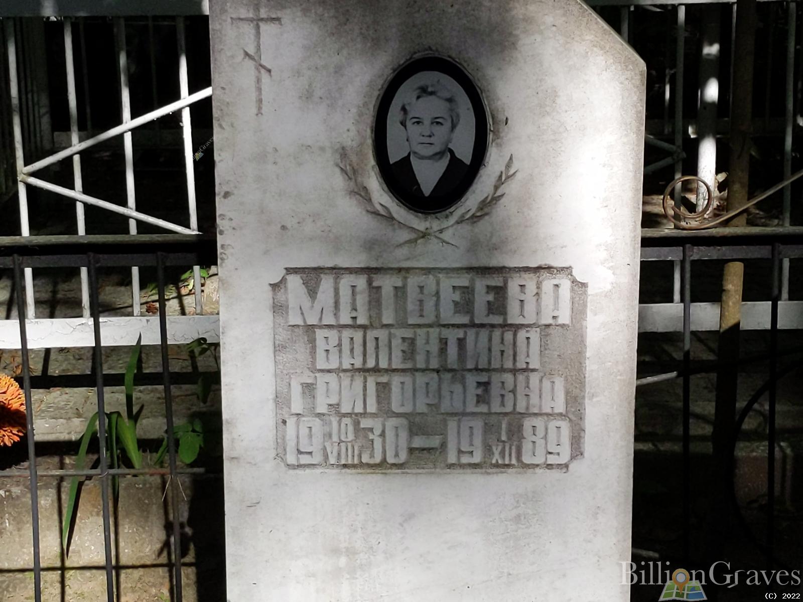 Матвеева Валентина Григорьевна