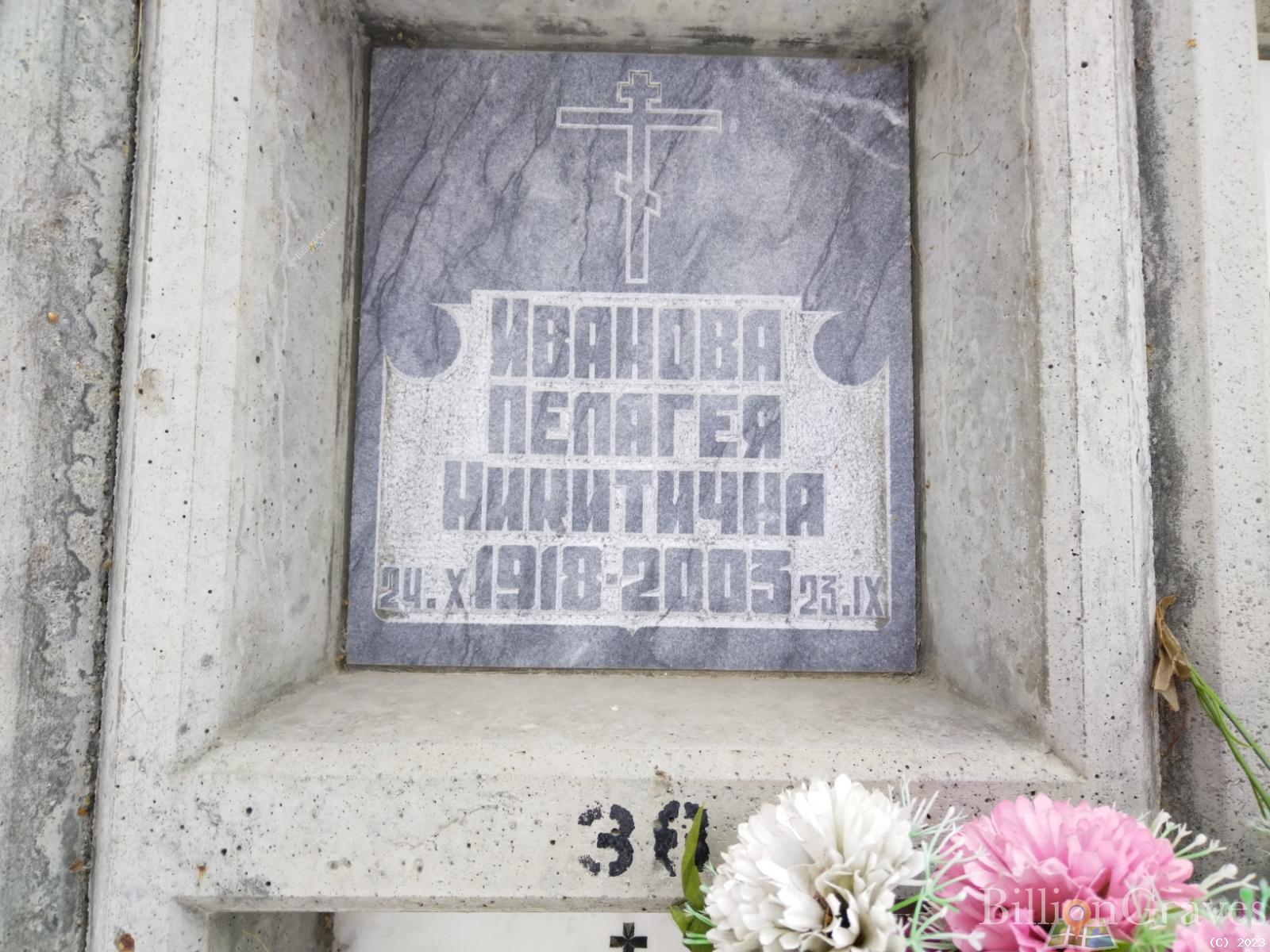 Иванова Пелагея Никитична