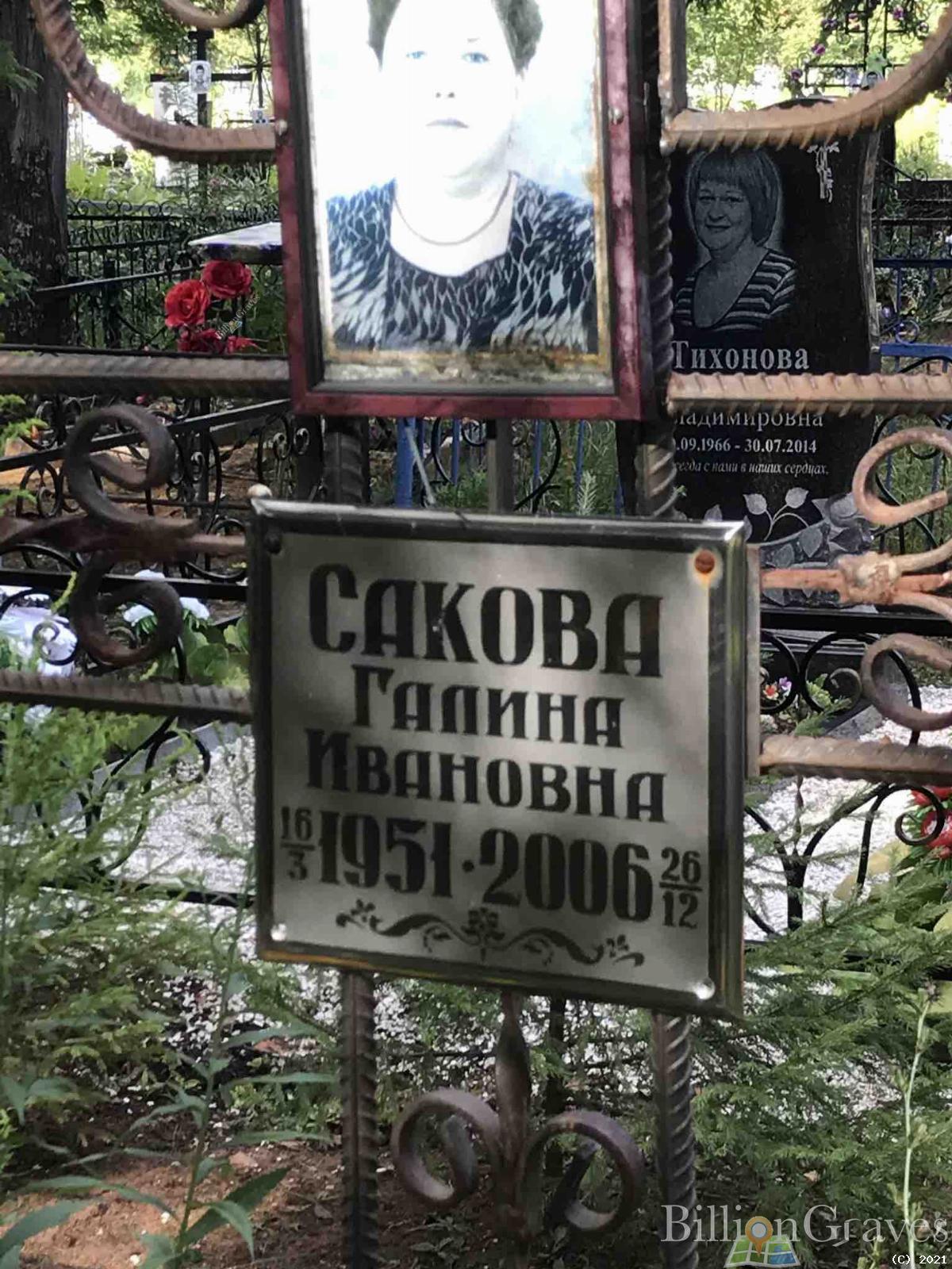 Сакова Галина Ивановна