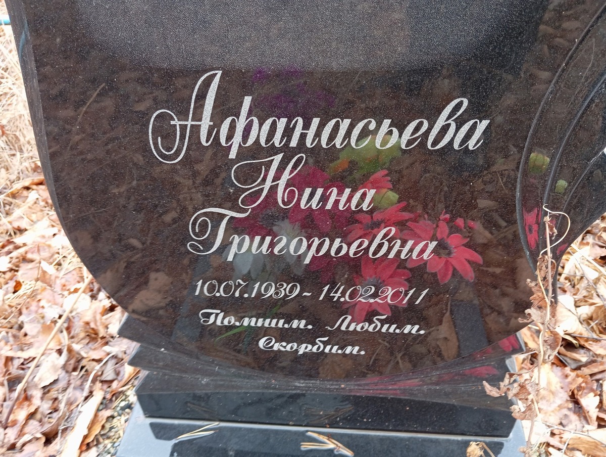 Афанасьевна Нина Григорьевна