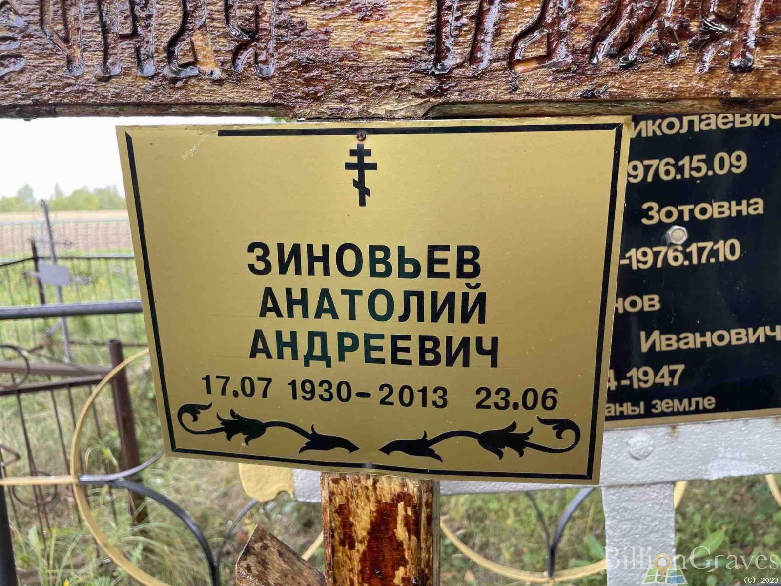 Зиновьев Анатолий Андреевич