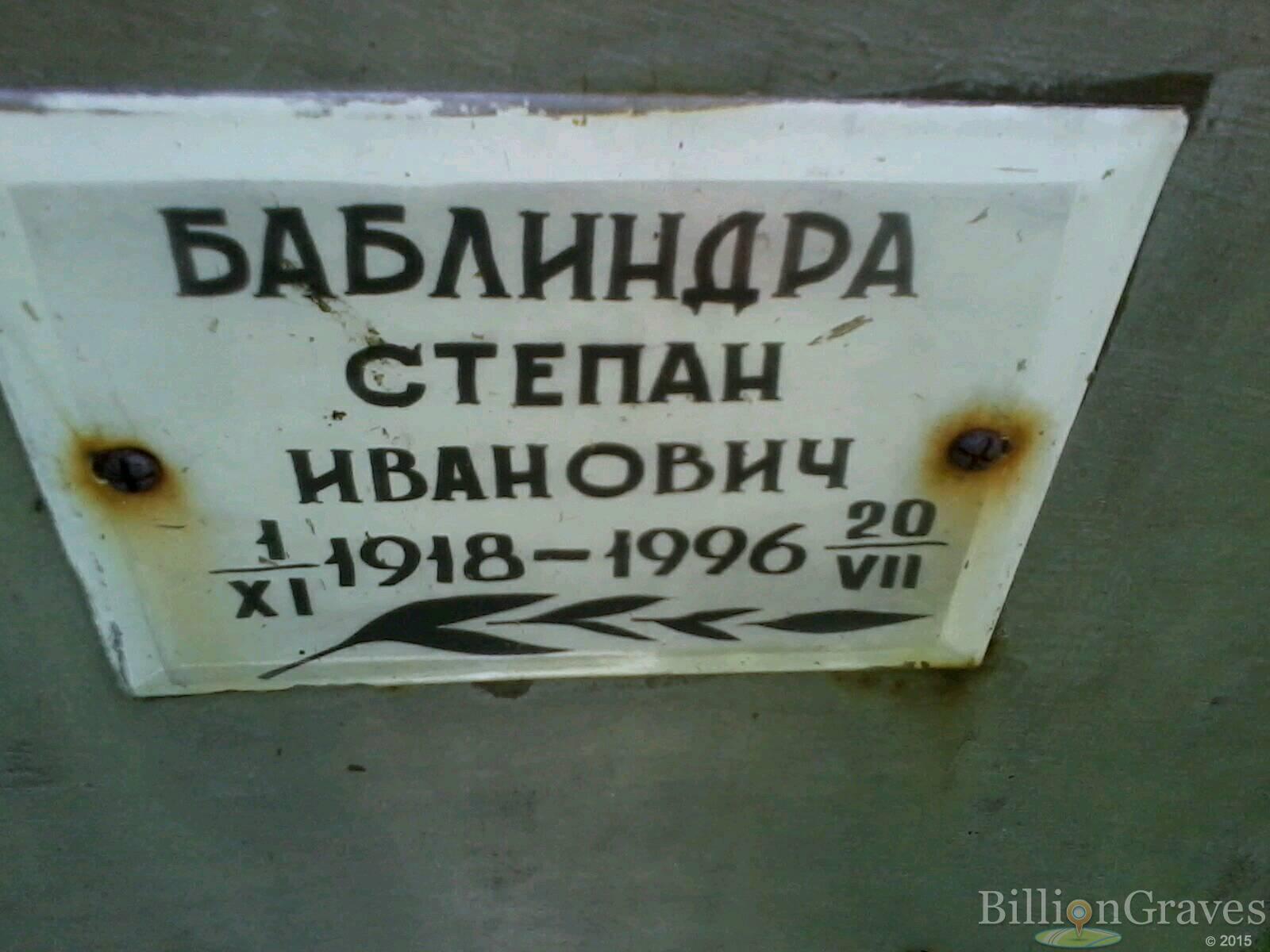 Баблиндра Степан Иванович