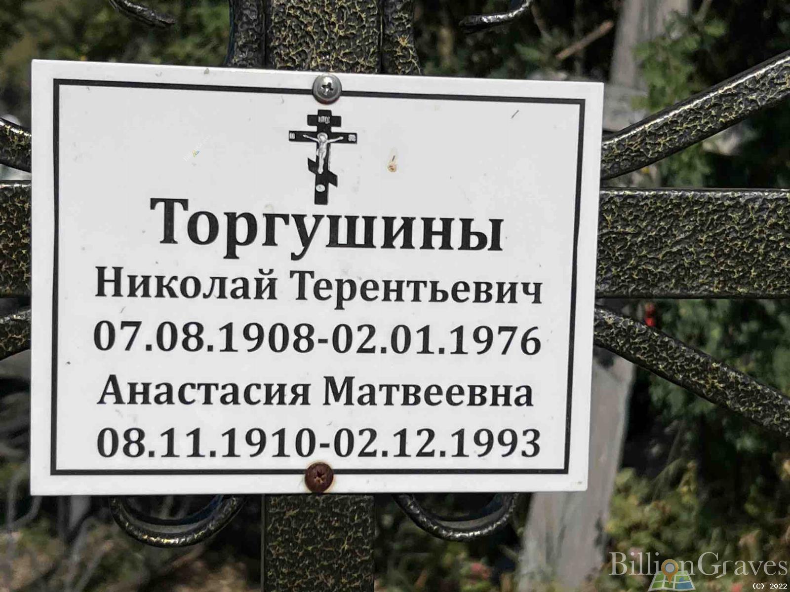 Торгушина Анастасия Матвеевна