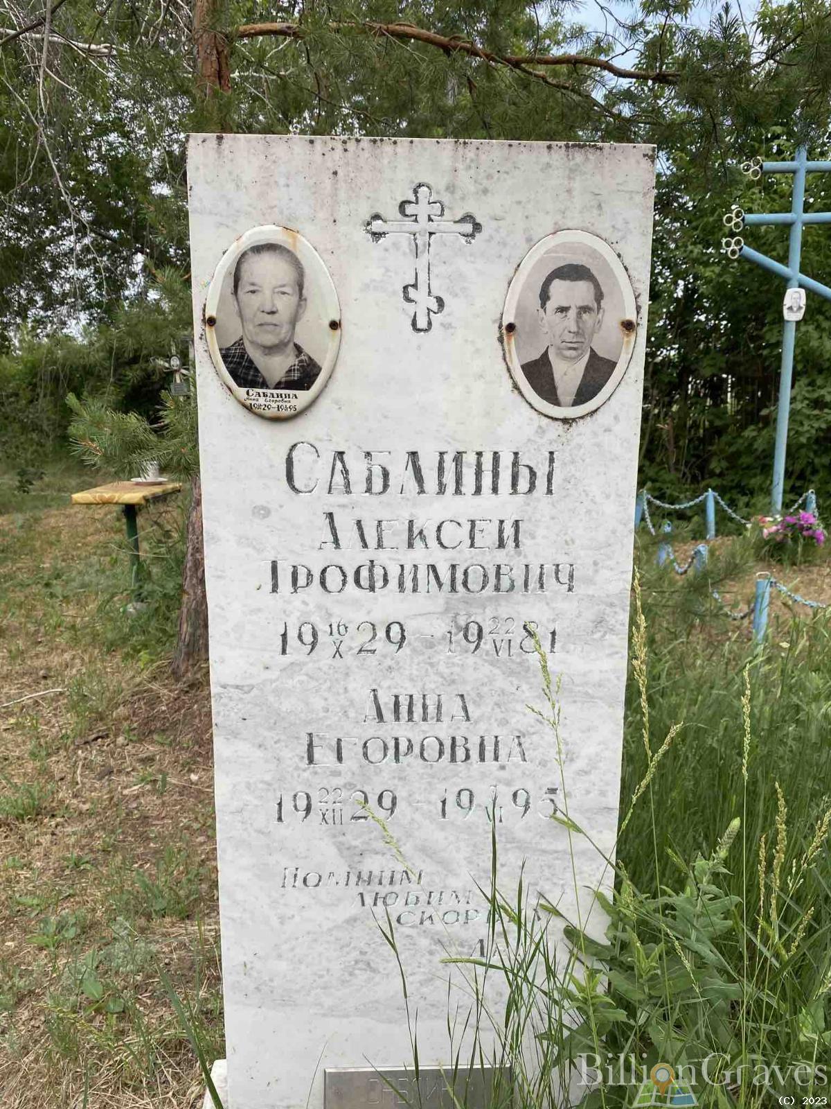 Саблина Анна Егоровна