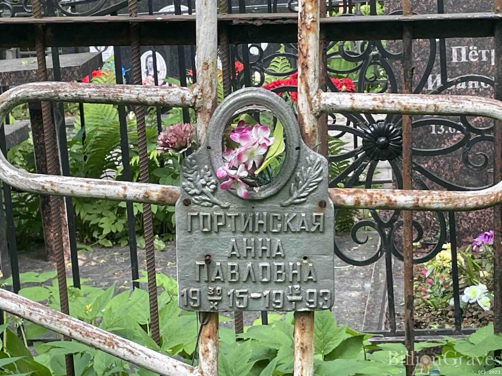 Гортинская Анна Павловна