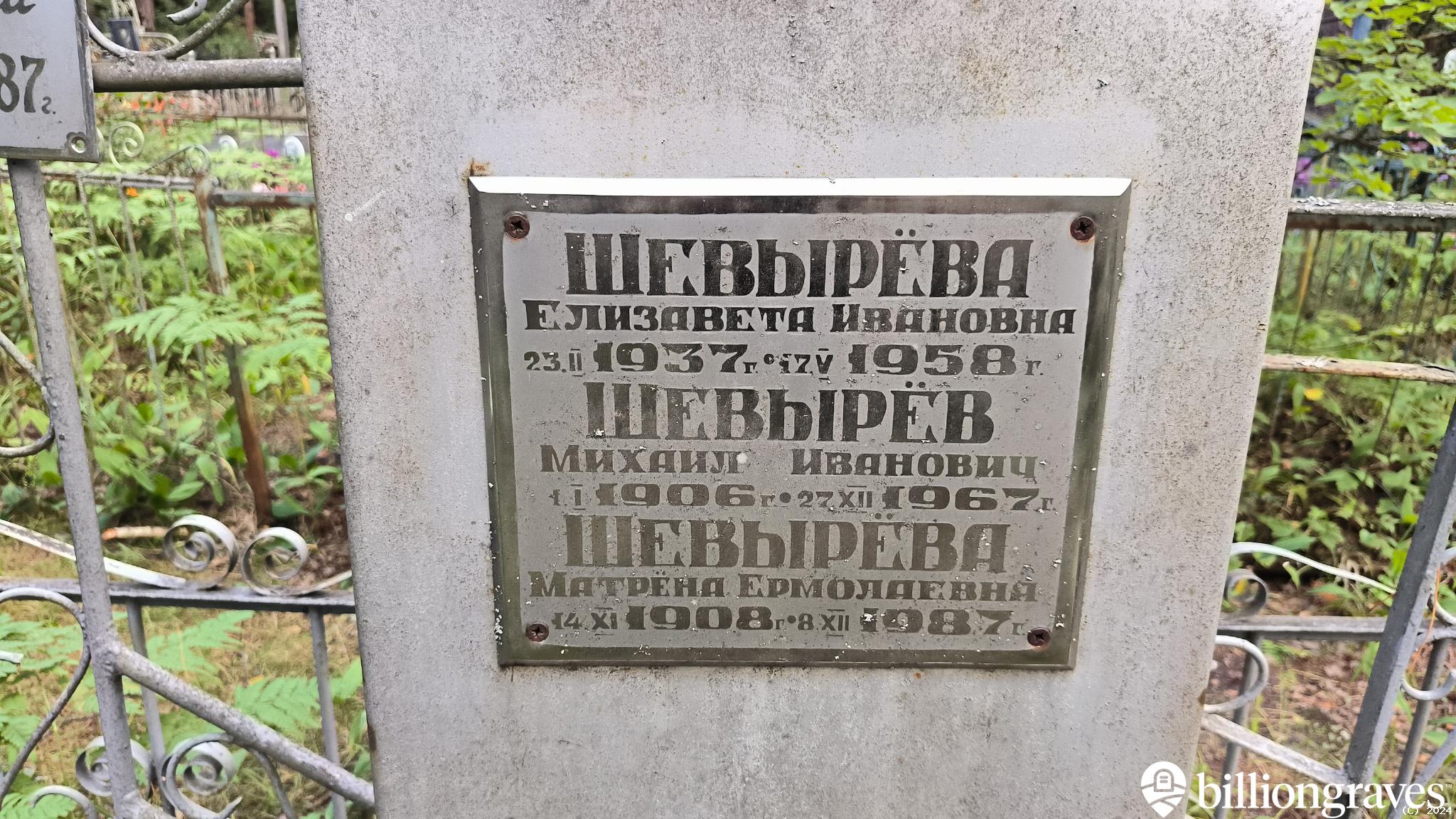 Шевырёва Елизавета Ивановна