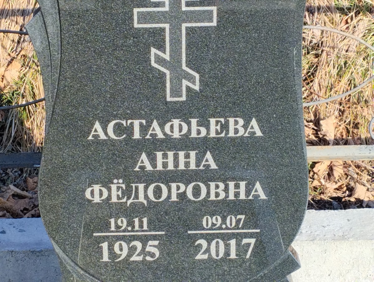 Астафьева Анна Федоровна