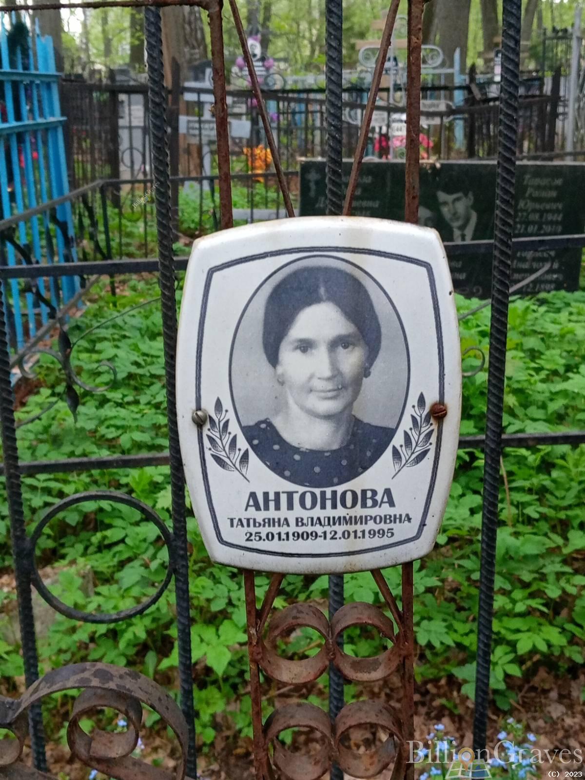 Антонова Татьяна Владимировна