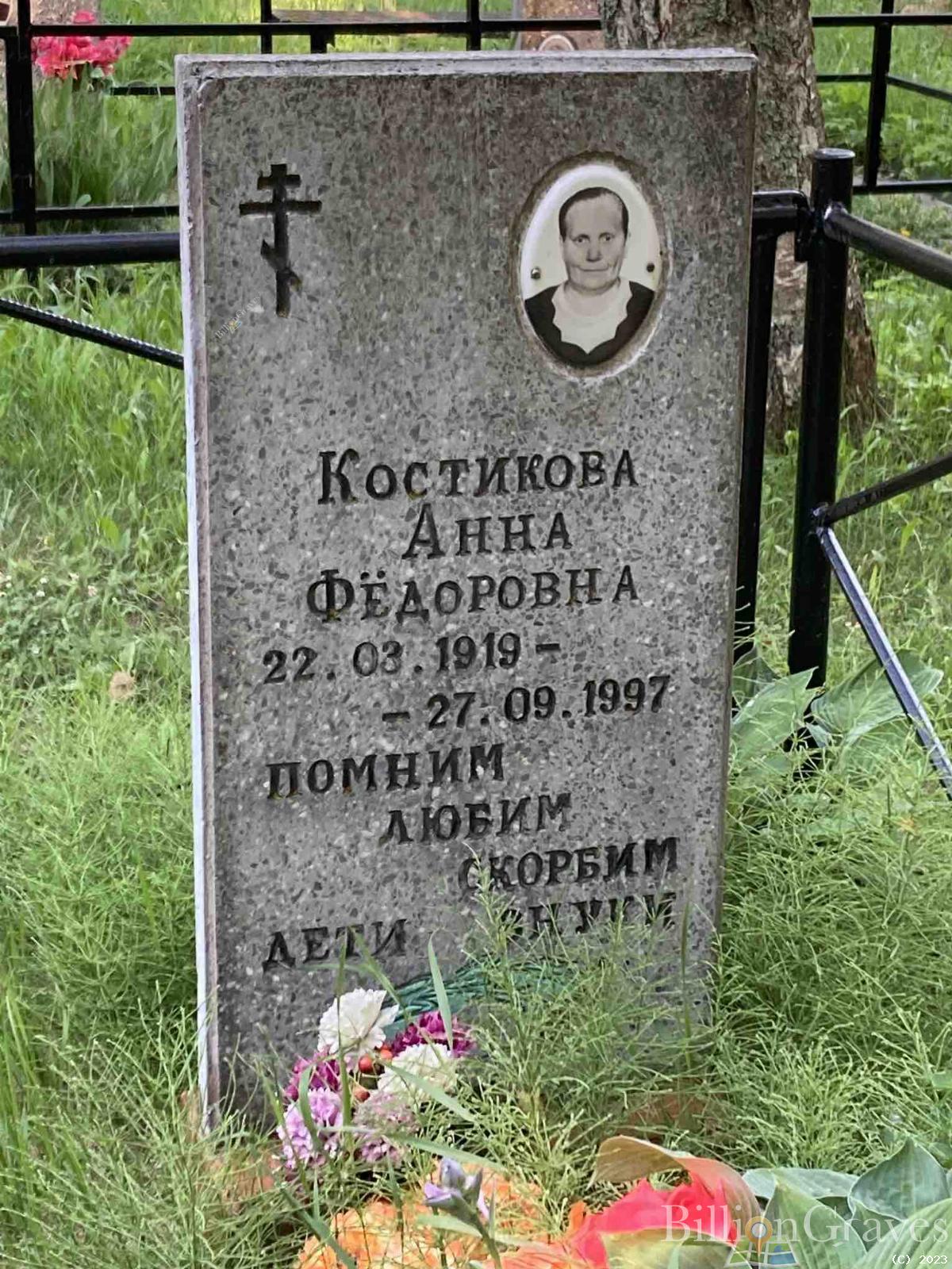 Костикова Анна Фёдоровна