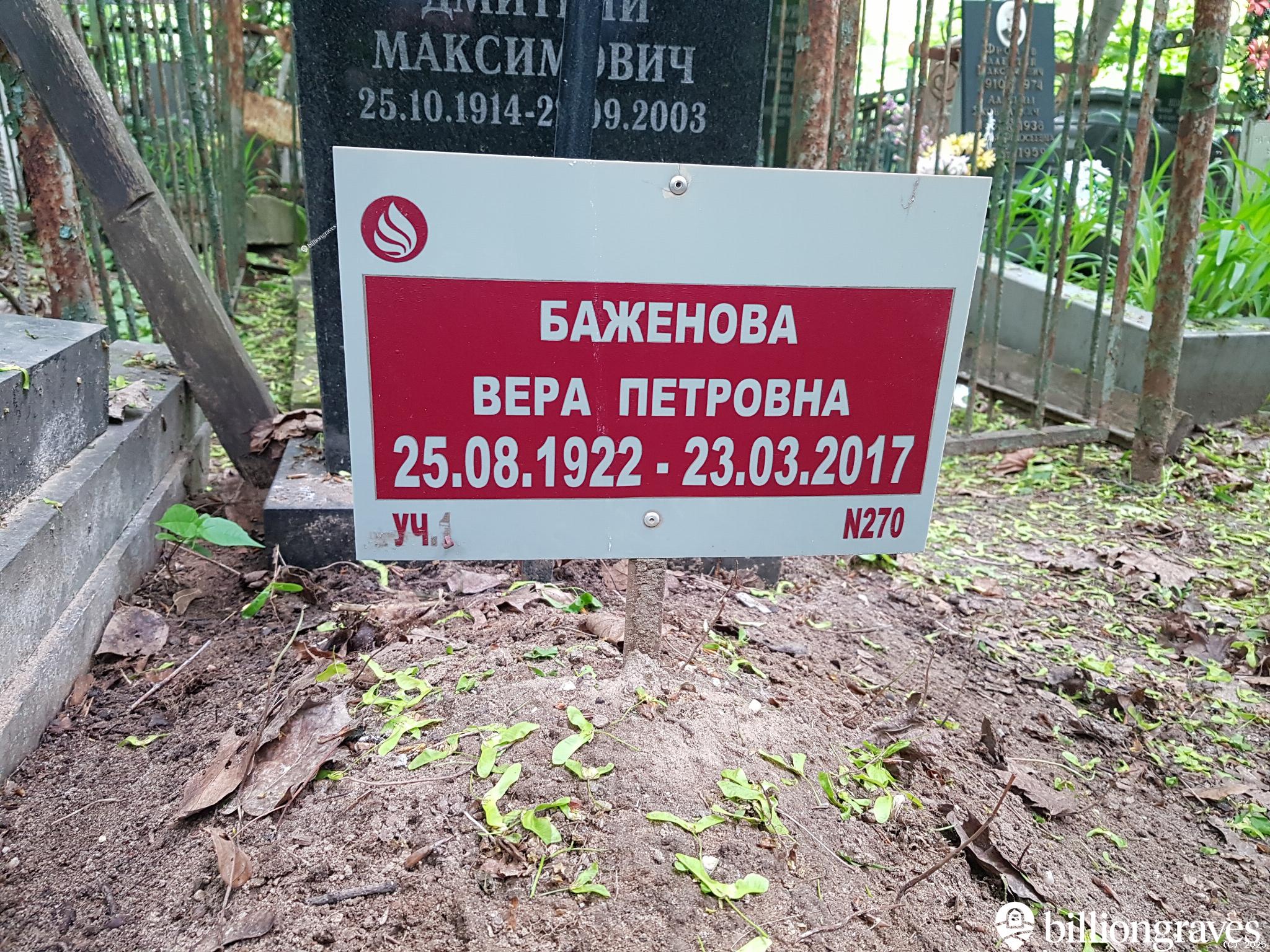 Баженова Вера Петровна