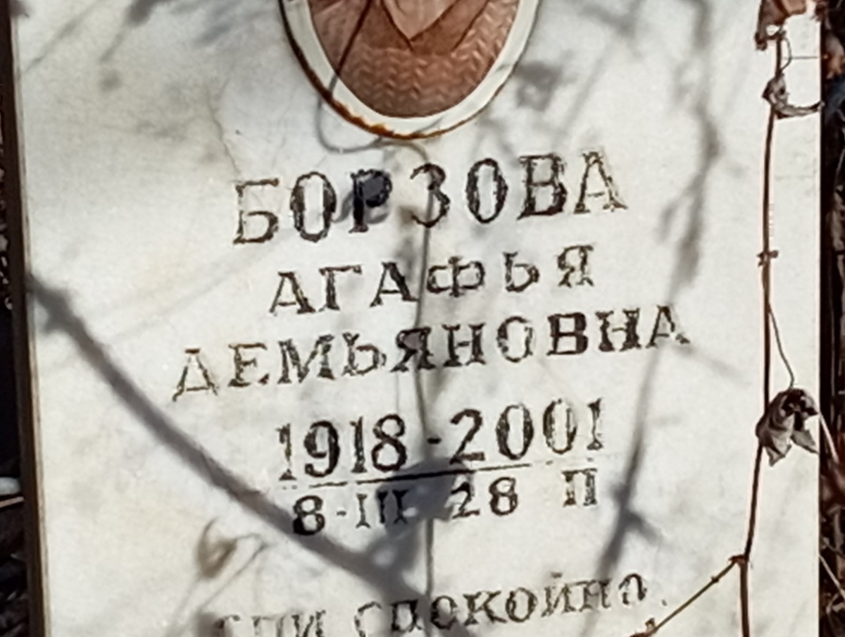Борзова Агафья Демьяновна