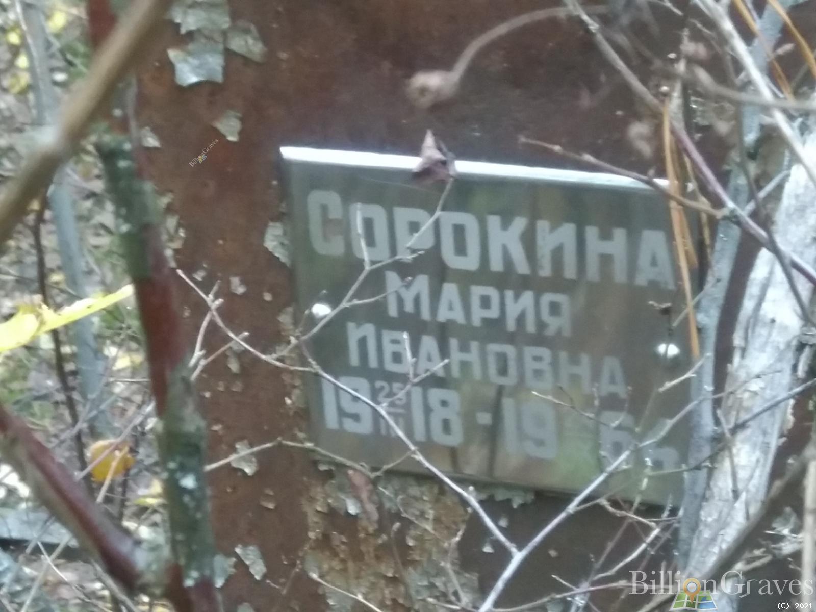 Сорокина Мария Ивановна