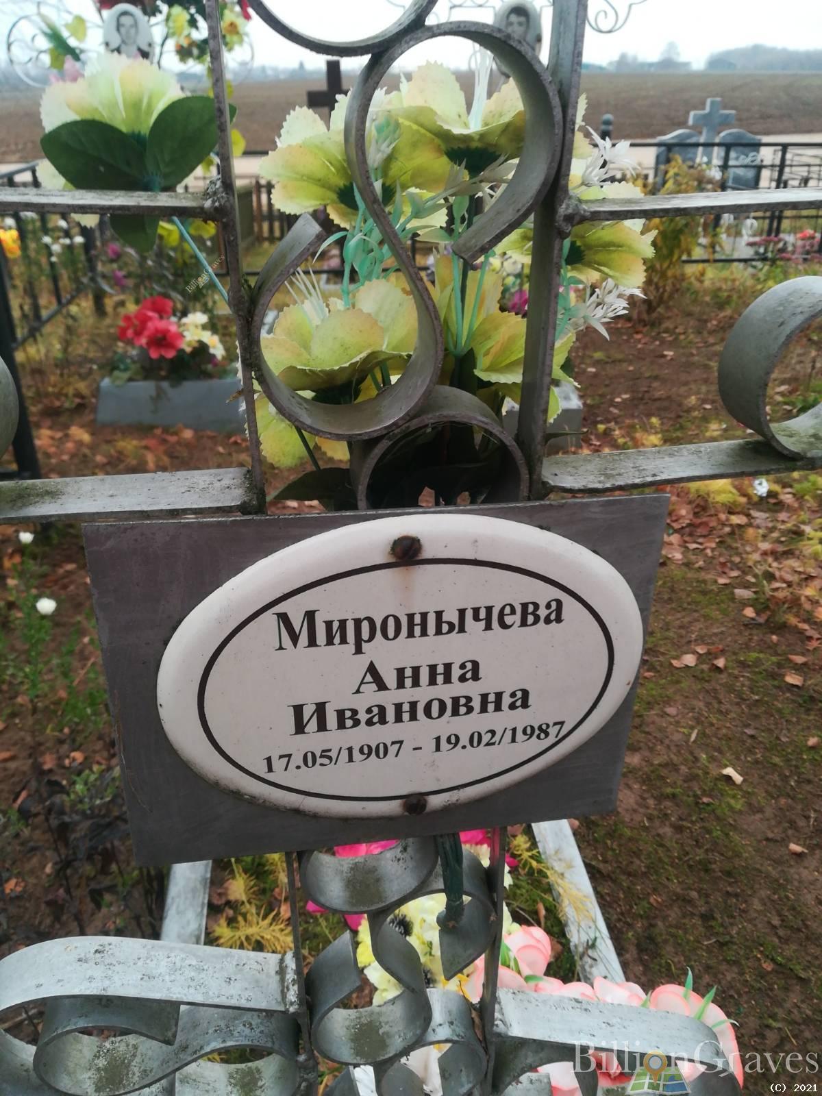 Миронычева Анна Ивановна