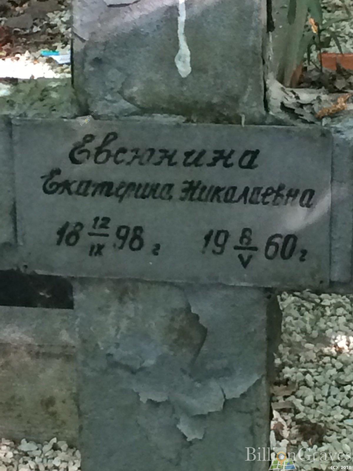 евсюнина екатерина николаевна