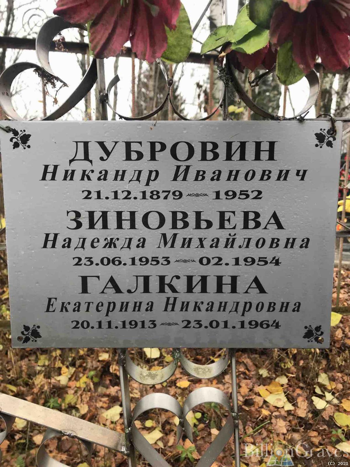 Галкина Екатерина Никандровна