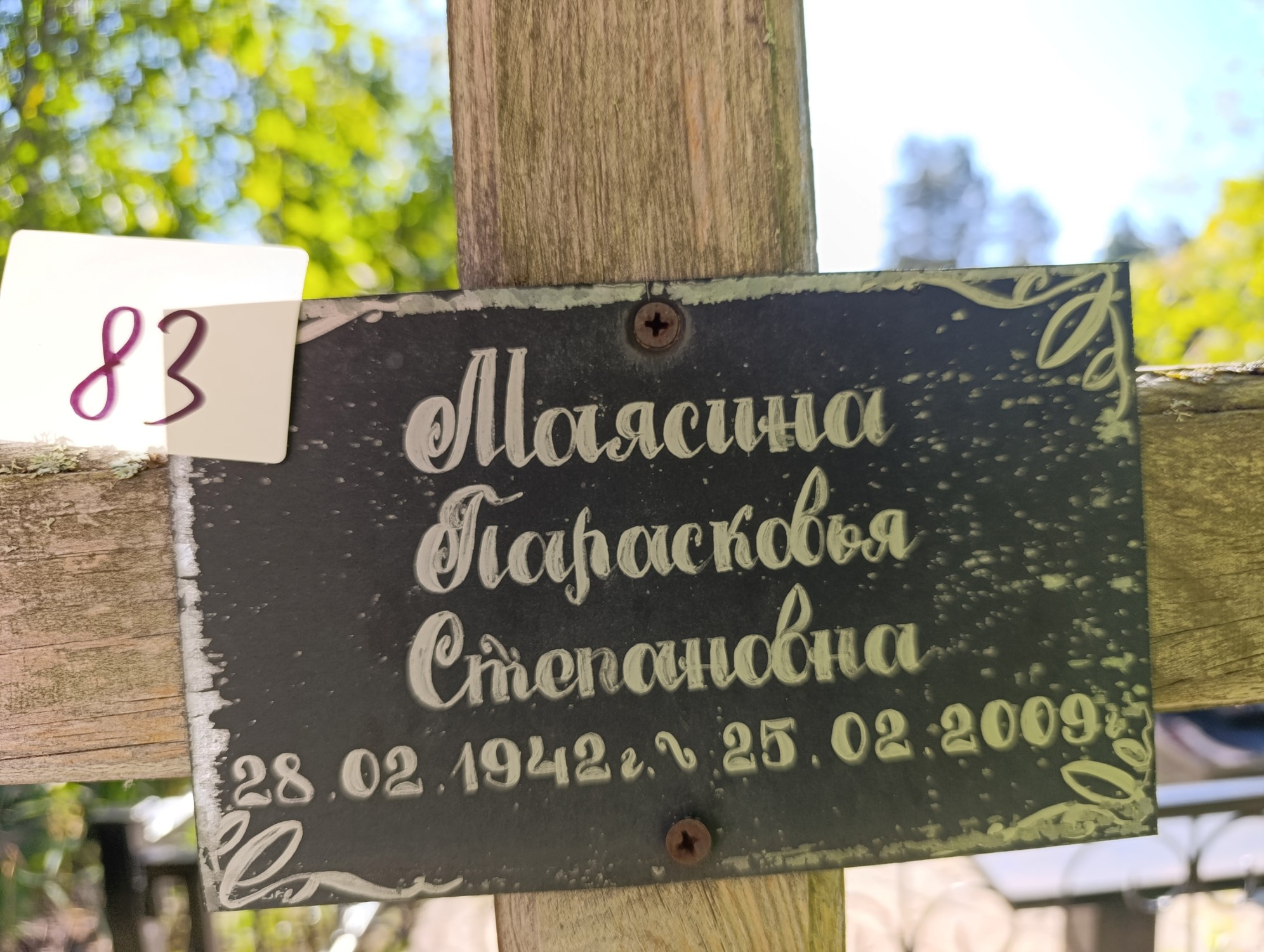 Маясина Прасковья Степановна