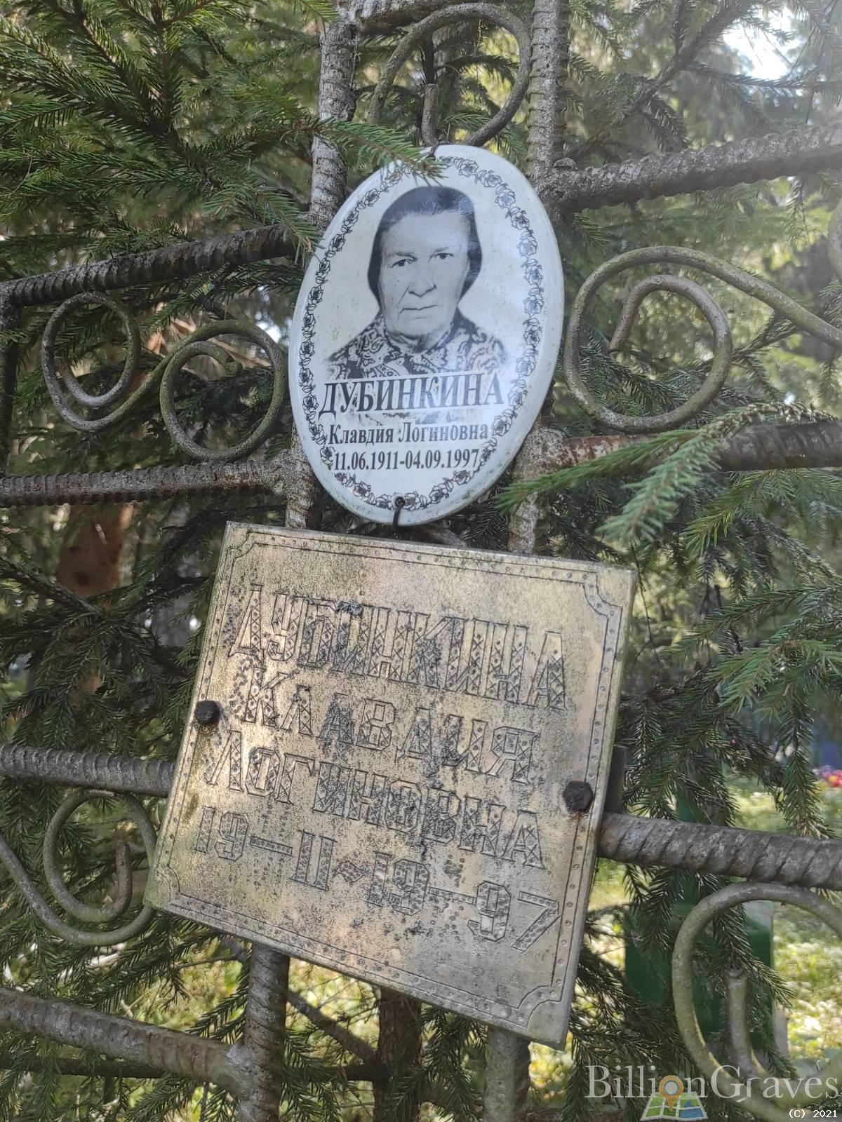 Дубинкина Клавдия Логиновна