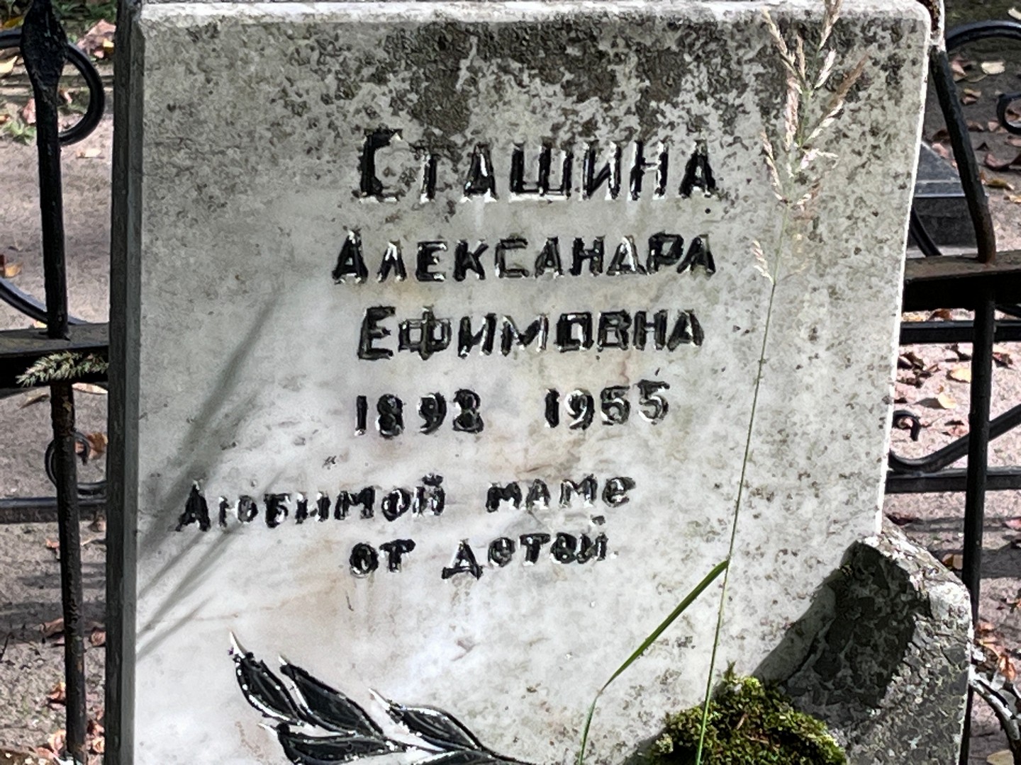 Сташина Александра Ефимовна