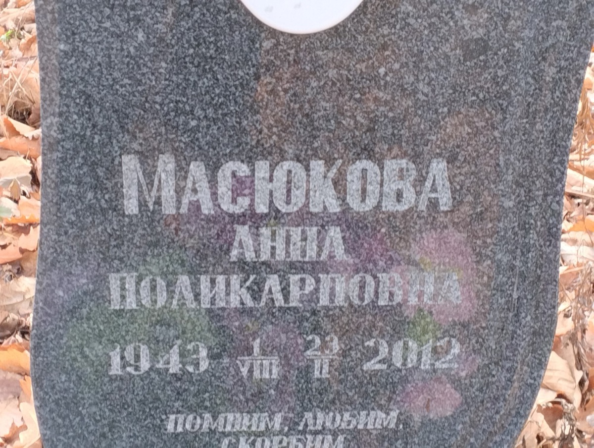 Масюкова Анна Поликарповна