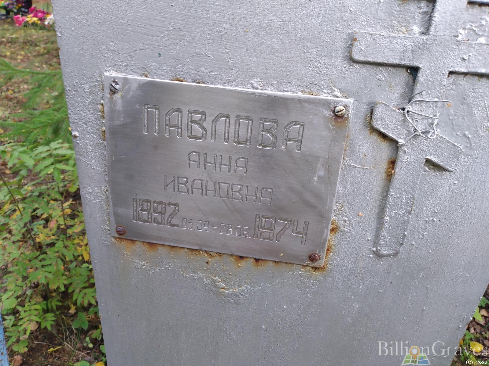 Павлова Анна Ивановна