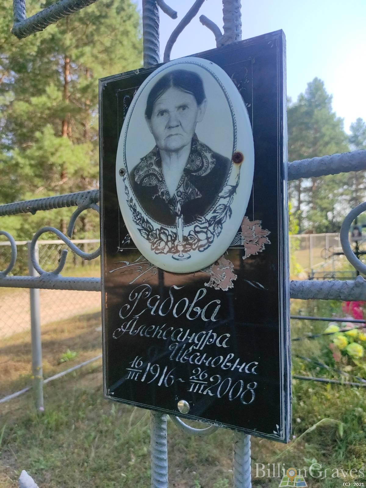 Рябова Александра Ивановна