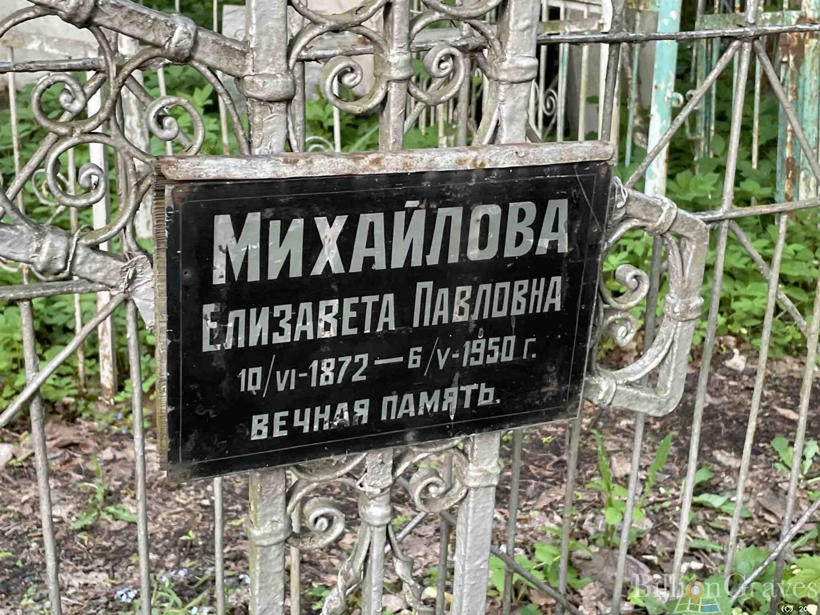 Михайлова Елизавета Павловна