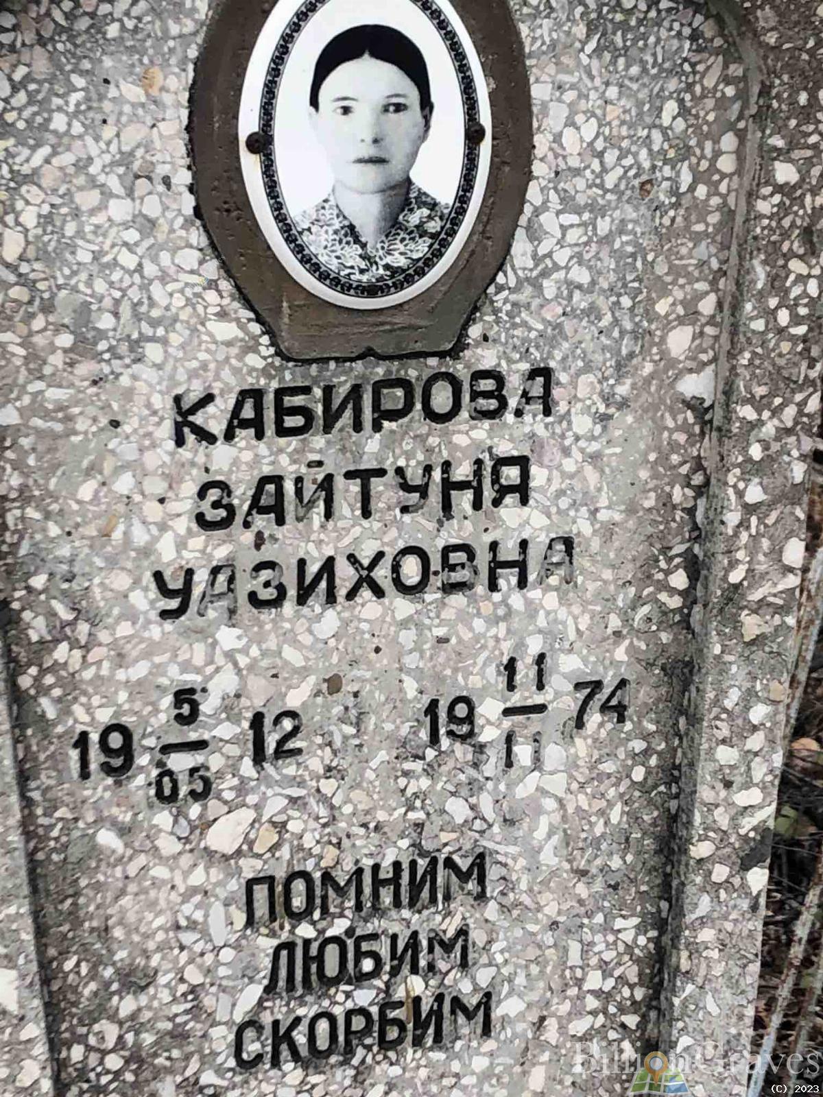 Кабирова Зайтуня Уазиховна