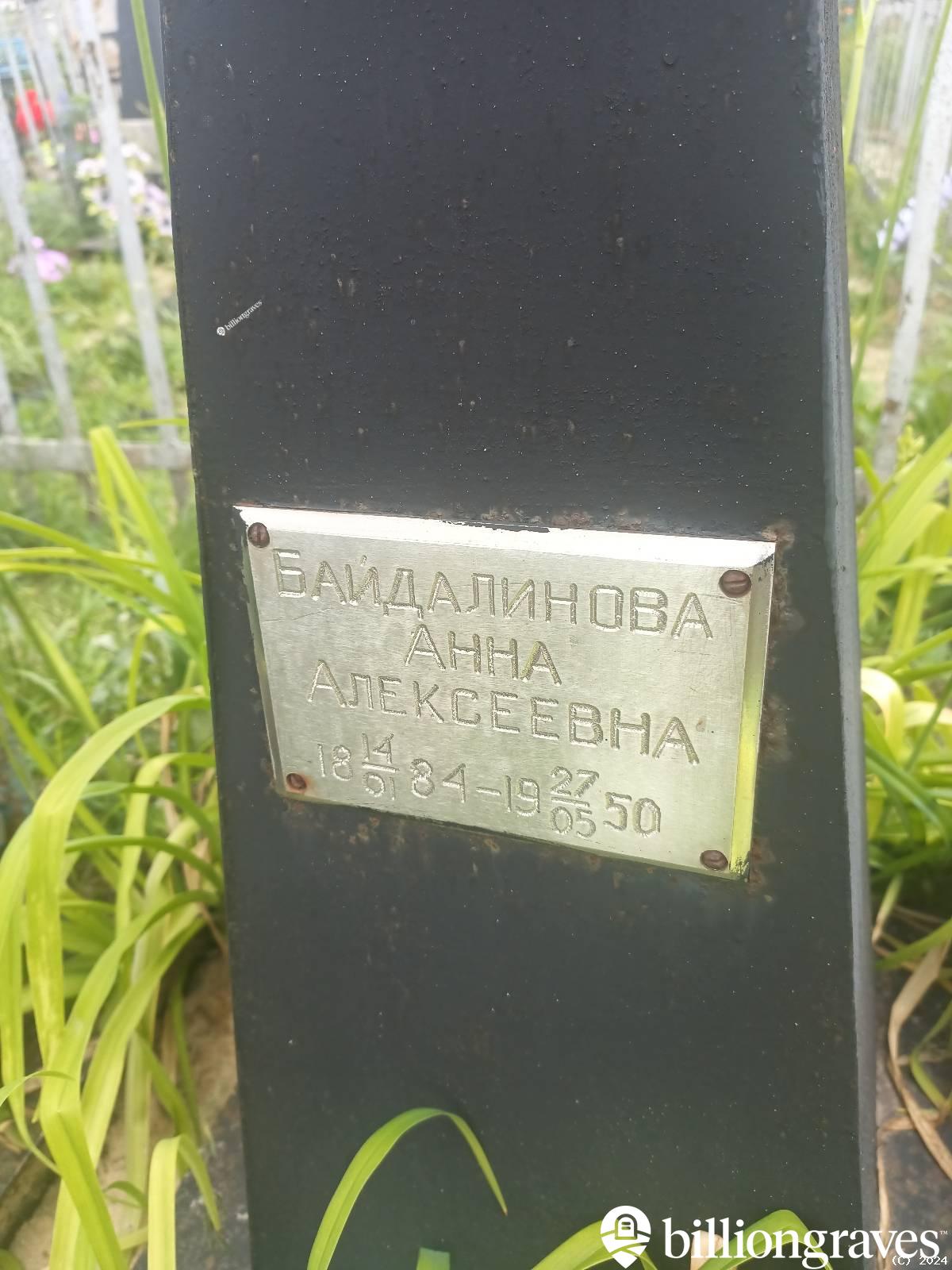 Байдалинова Анна Алексеевна
