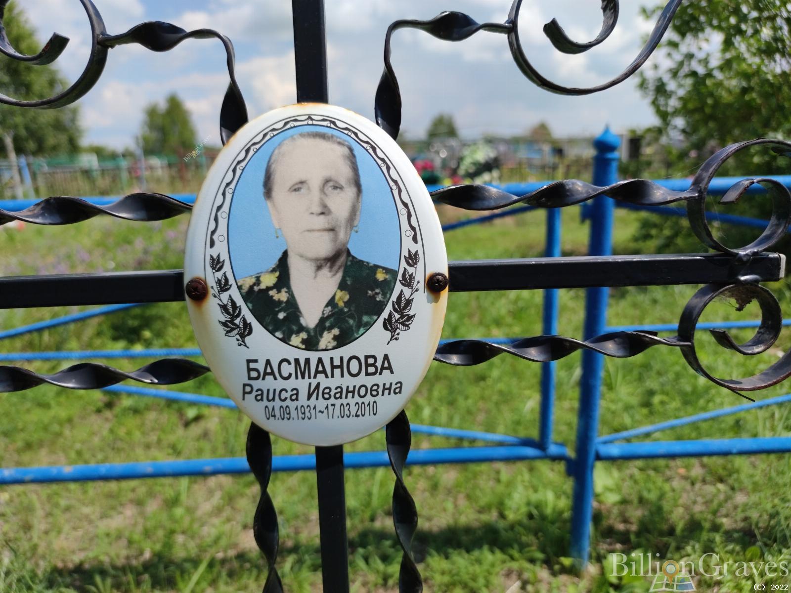 Басманова Раиса Ивановна