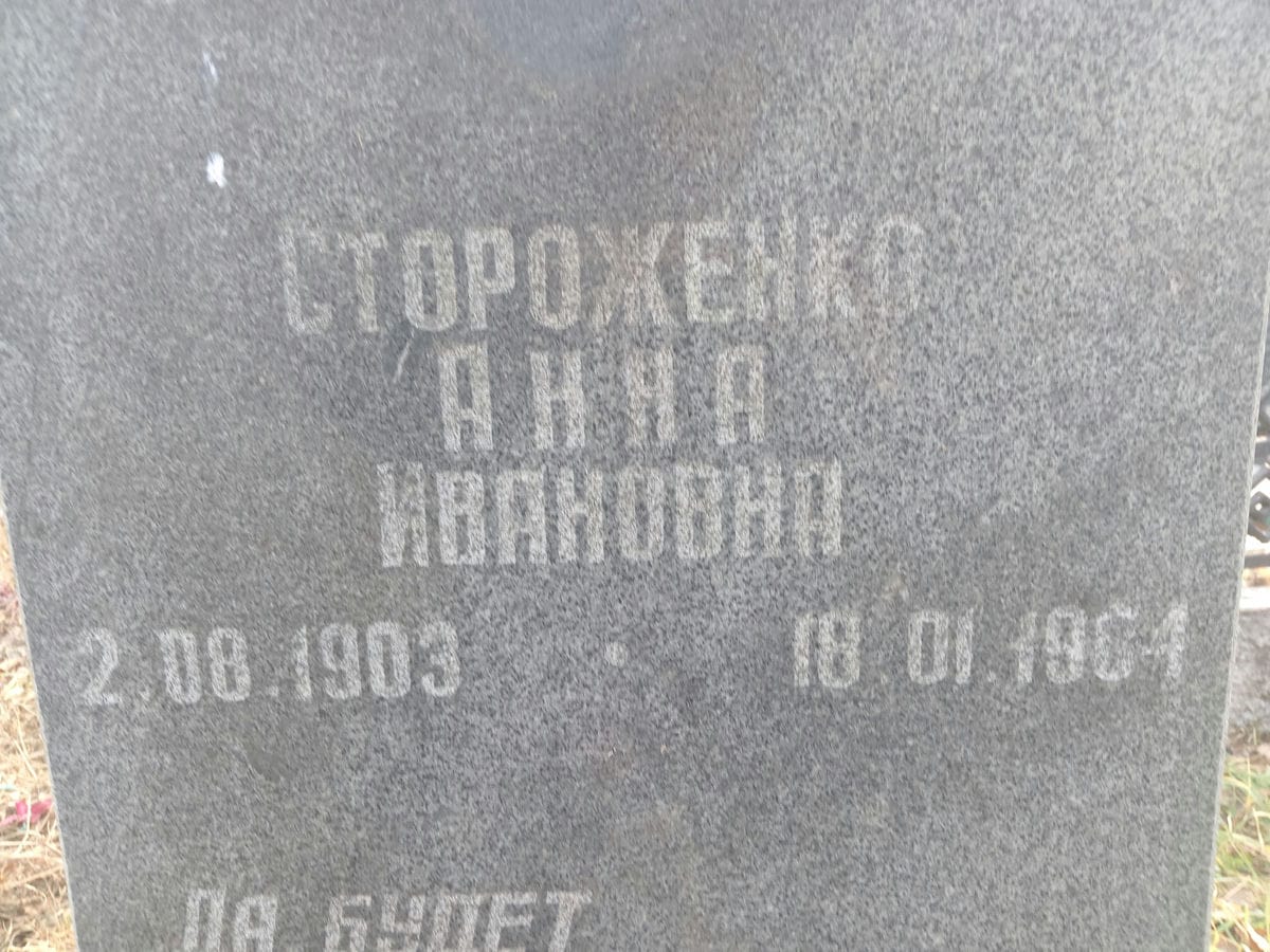 Стороженко Анна Ивановна